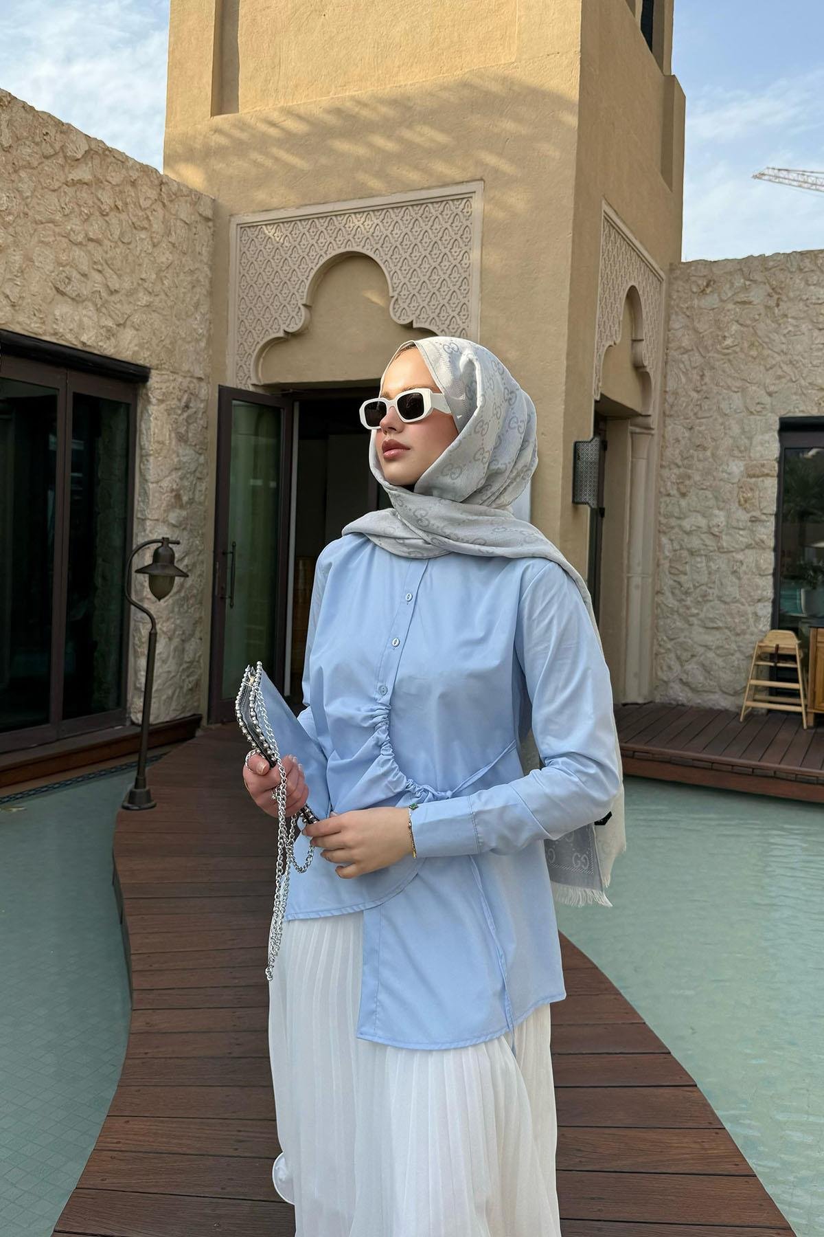 Yüsra Gömlek Bebe Mavi, Fiyatları Yüsra Gömlek Bebe Mavi- Haza Moda