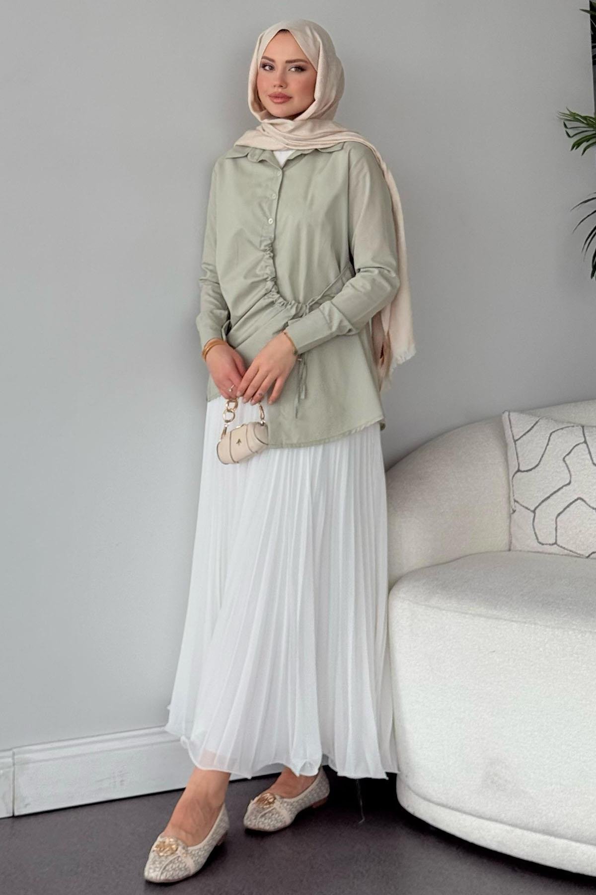 Yüsra Gömlek Mint, Fiyatları Yüsra Gömlek Mint- Haza Moda