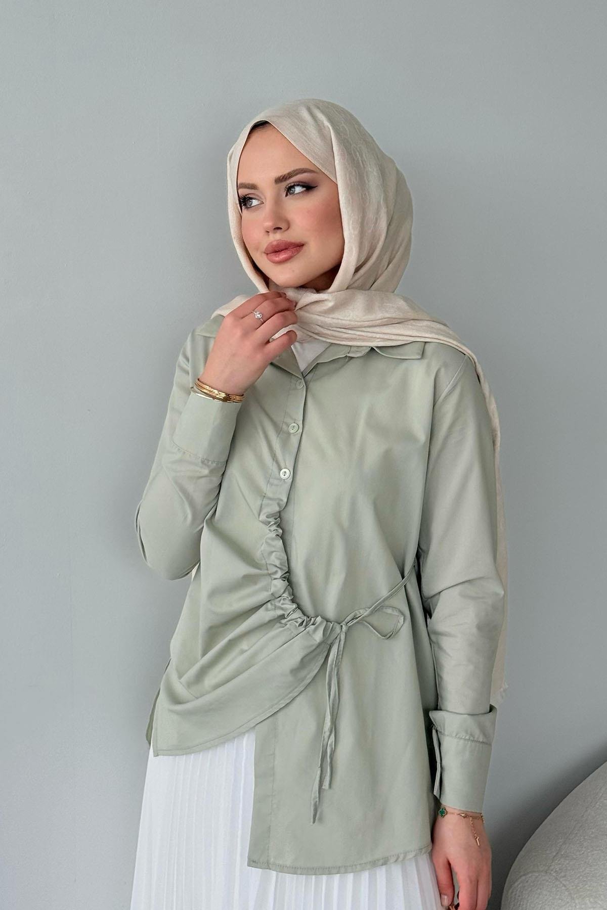 Yüsra Gömlek Mint, Fiyatları Yüsra Gömlek Mint- Haza Moda