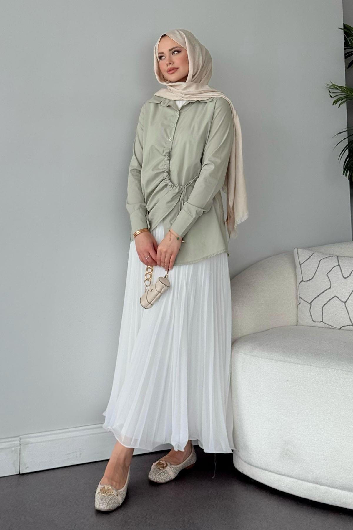 Yüsra Gömlek Mint, Fiyatları Yüsra Gömlek Mint- Haza Moda