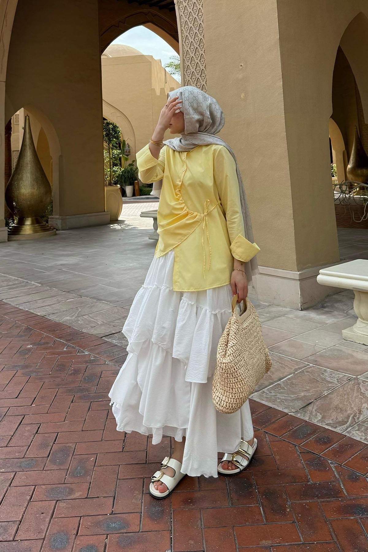 Yüsra Gömlek Sarı, Fiyatları Yüsra Gömlek Sarı- Haza Moda