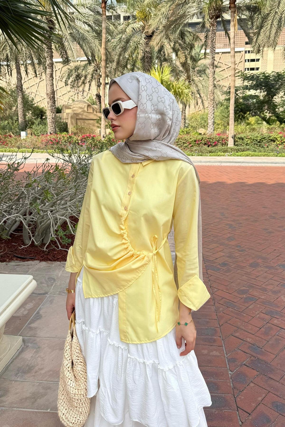 Yüsra Gömlek Sarı, Fiyatları Yüsra Gömlek Sarı- Haza Moda