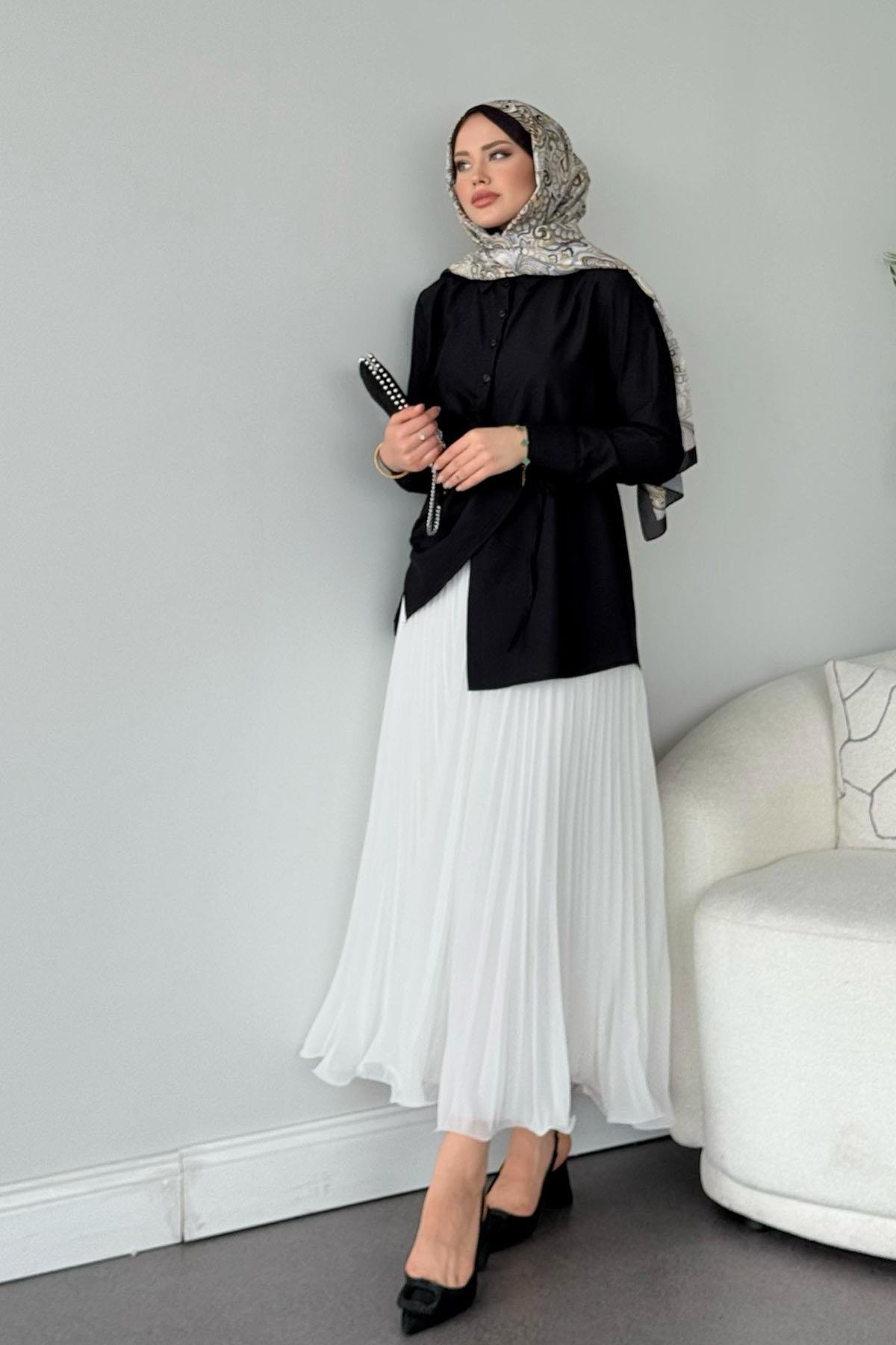 Yüsra Gömlek Siyah, Fiyatları Yüsra Gömlek Siyah- Haza Moda