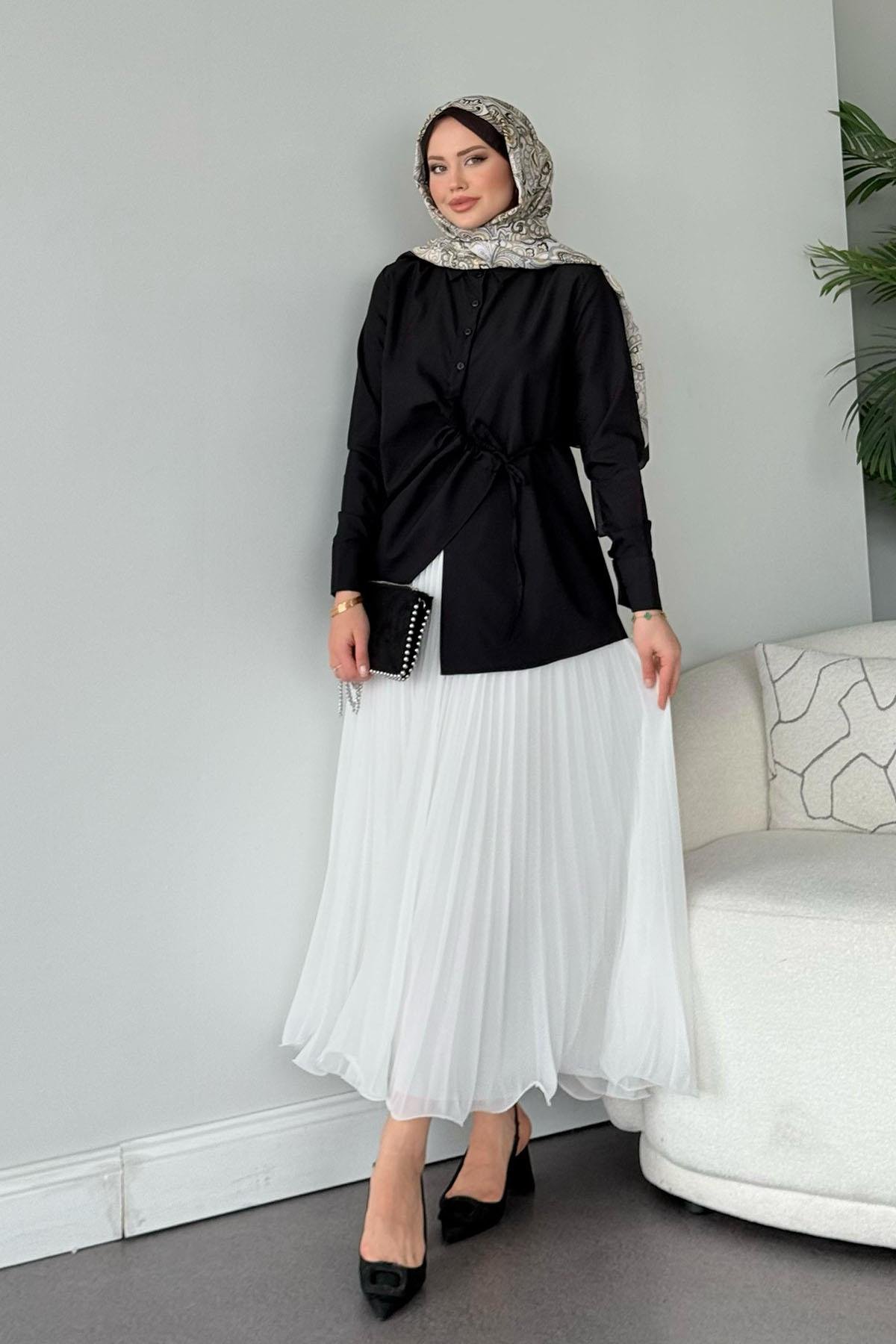 Yüsra Gömlek Siyah, Fiyatları Yüsra Gömlek Siyah- Haza Moda