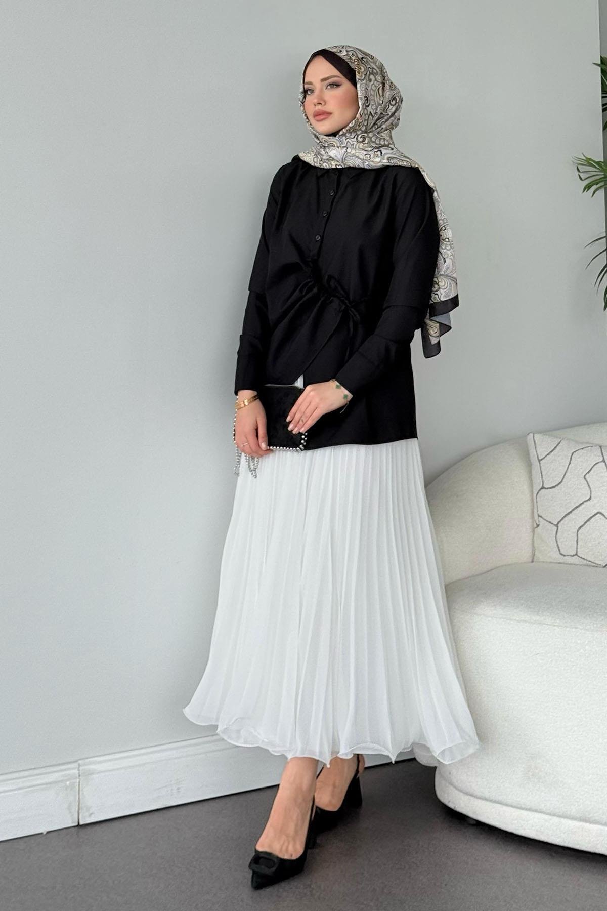 Yüsra Gömlek Siyah, Fiyatları Yüsra Gömlek Siyah- Haza Moda