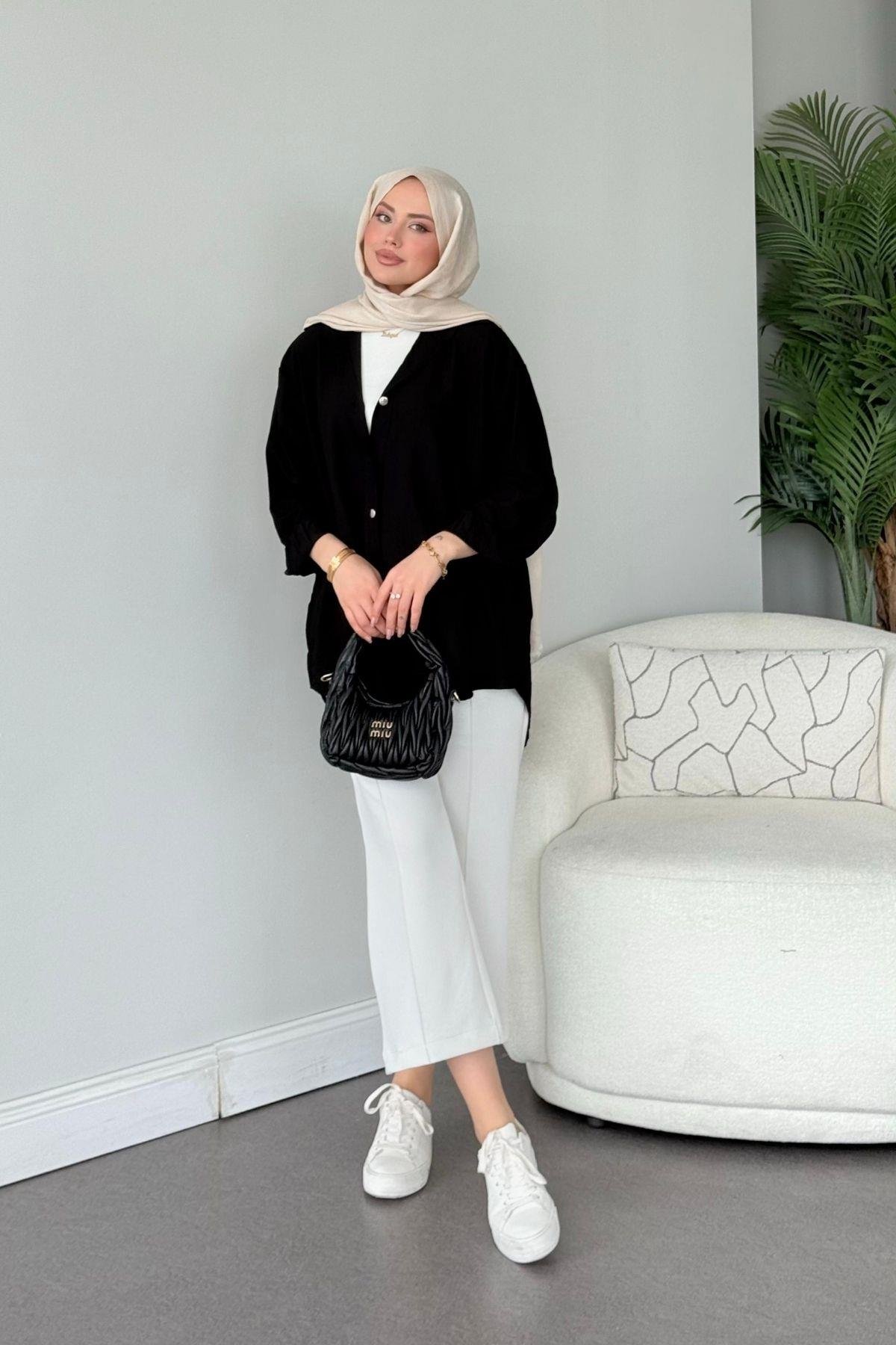 Zelal Gömlek Siyah, Fiyatları Zelal Gömlek Siyah - Haza Moda 