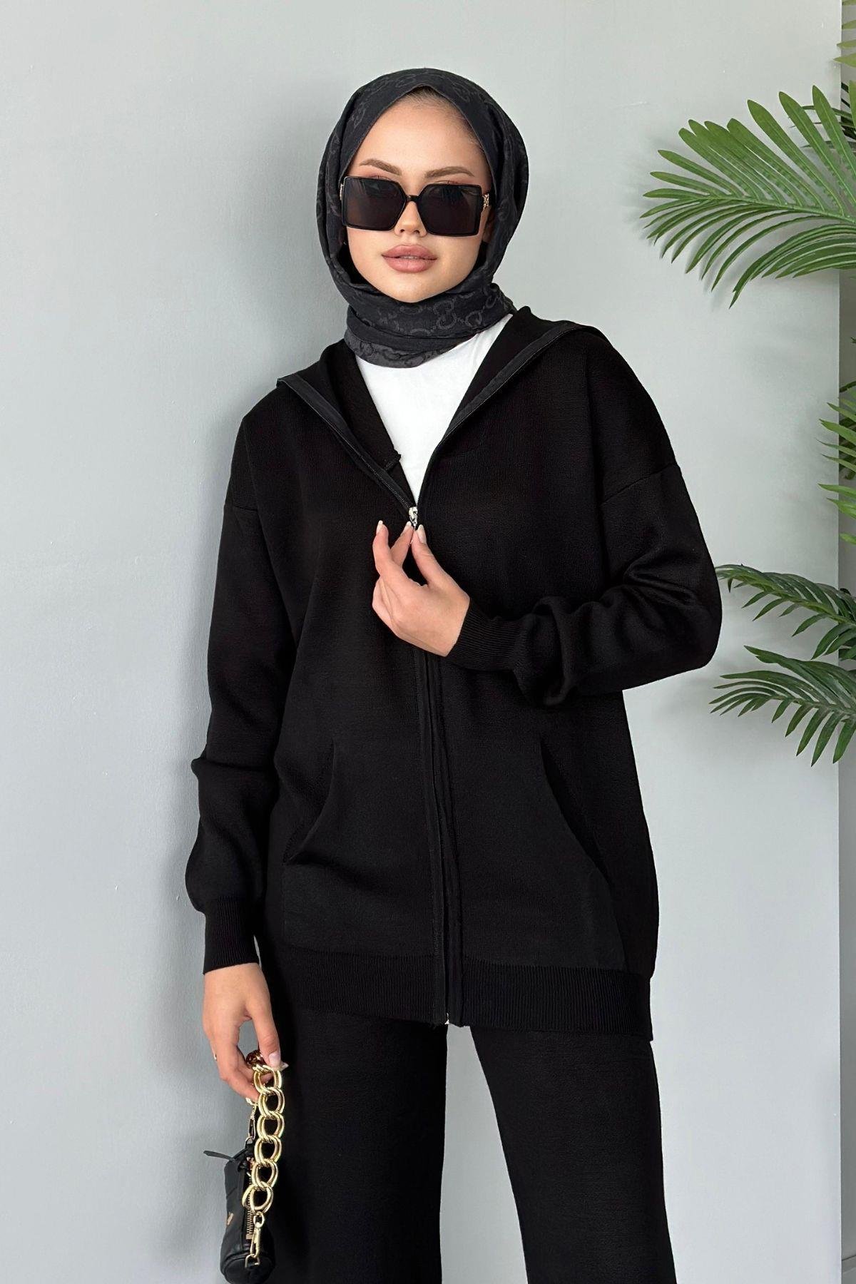 Zen Fermuarlı Triko Takım Siyah, Fiyatları 