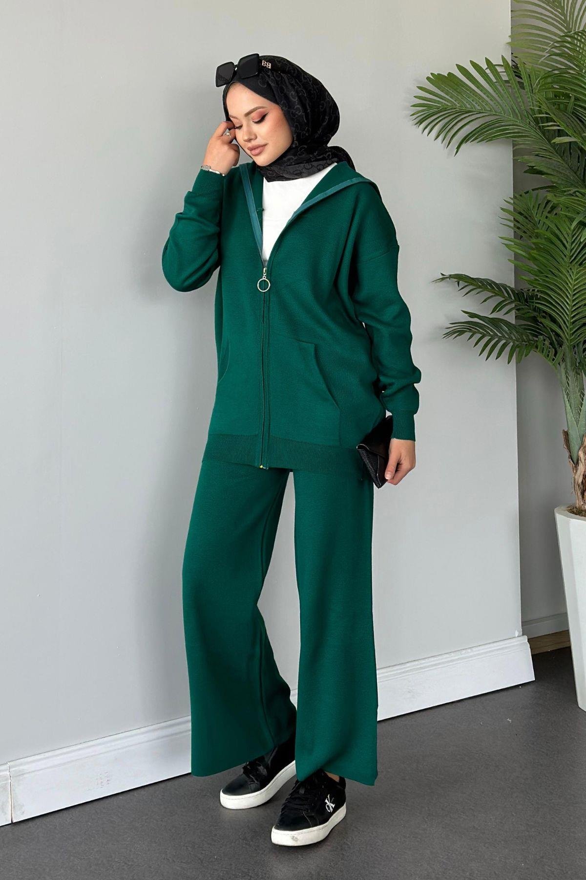 Zen Fermuarlı Triko Takım Zümrüt, Fiyatları 