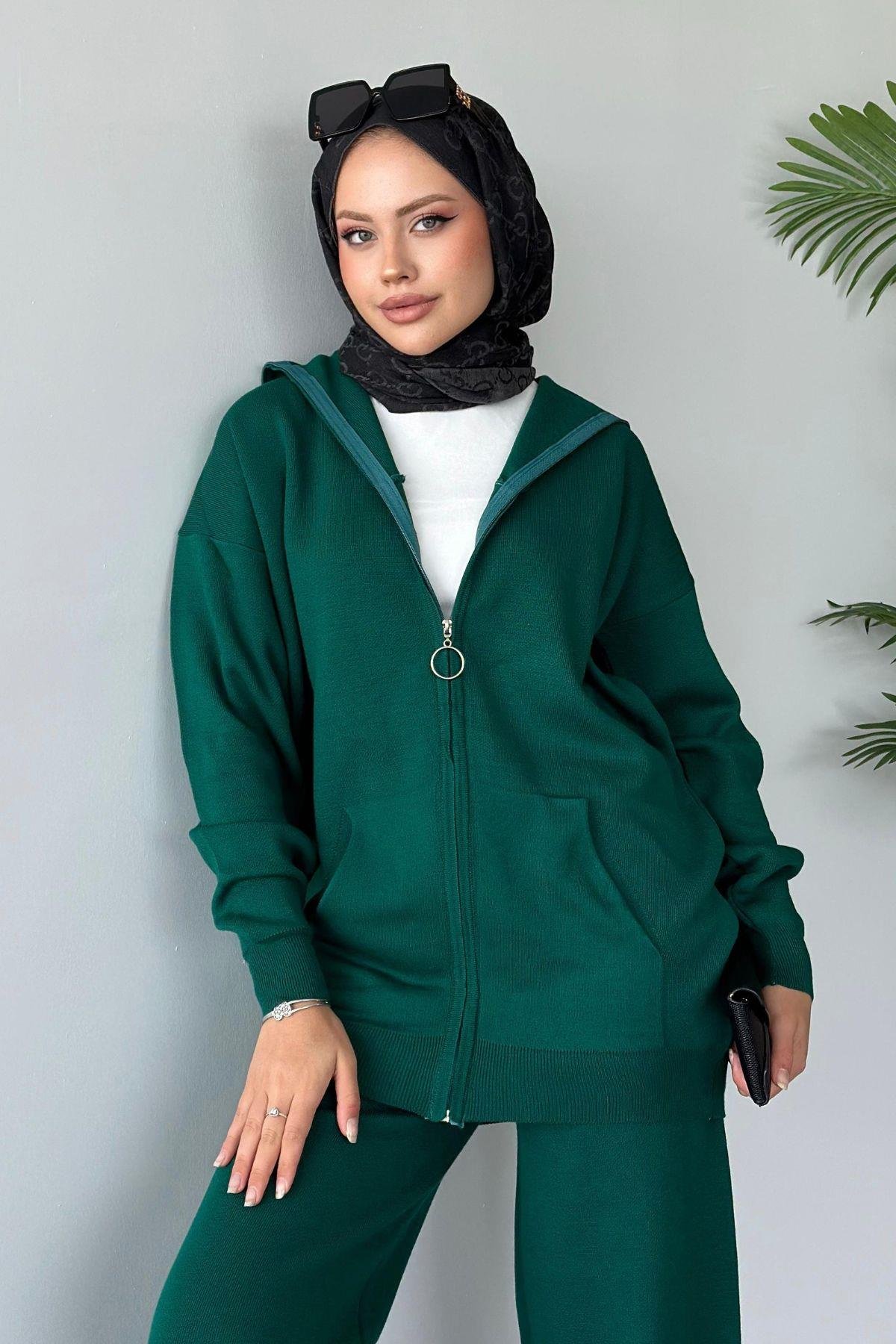 Zen Fermuarlı Triko Takım Zümrüt, Fiyatları 