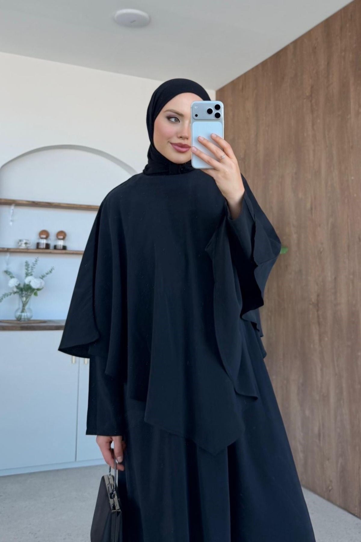 Zena Pelerinli Elbise Siyah, Fiyatları 
