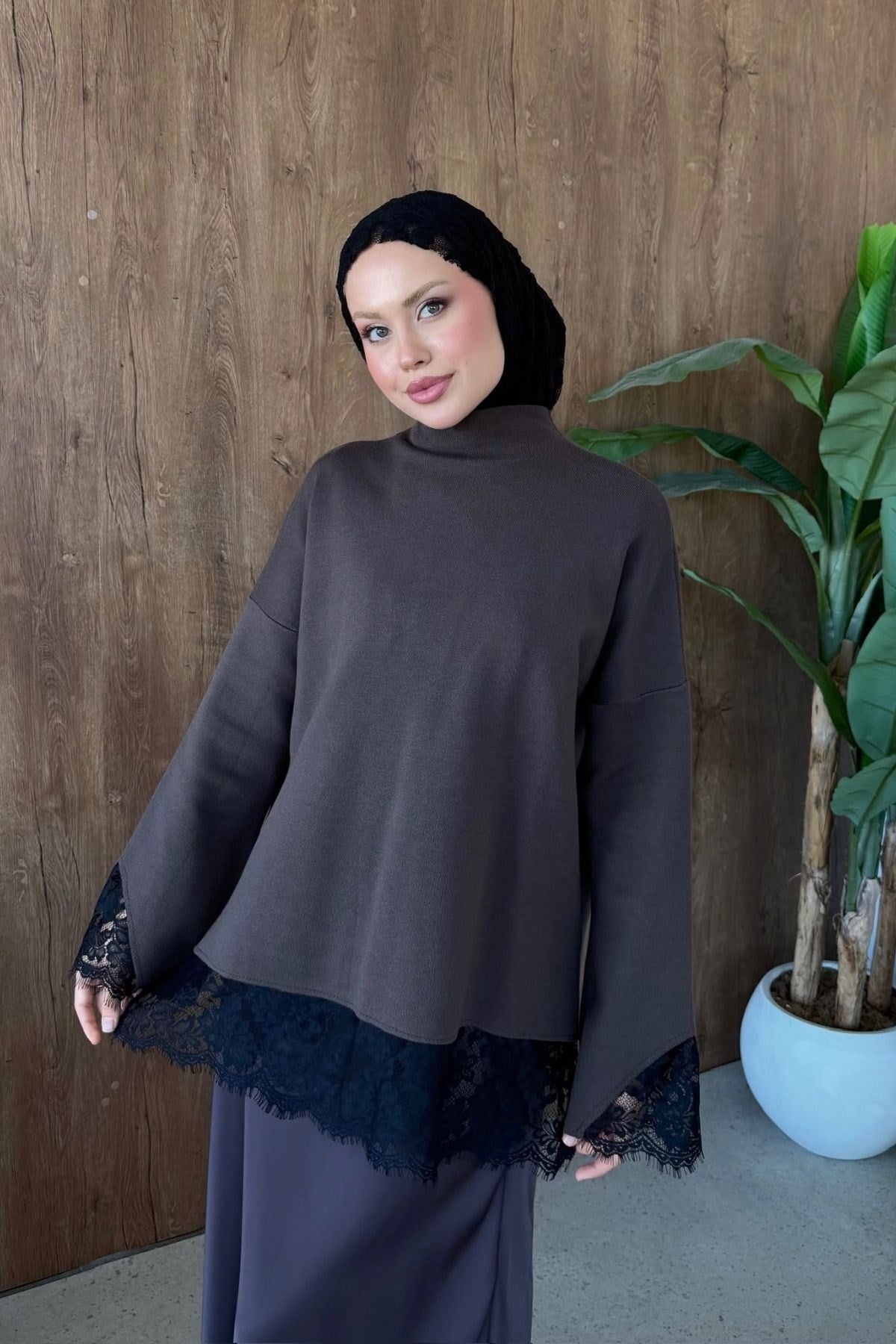 Zerafet Danteli Tunik Kahve, Fiyatları 