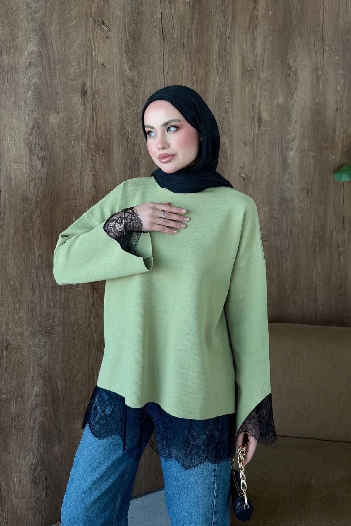 Zerafet Danteli Tunik Mint, Fiyatları Zerafet Danteli Tunik Mint| Haza Moda