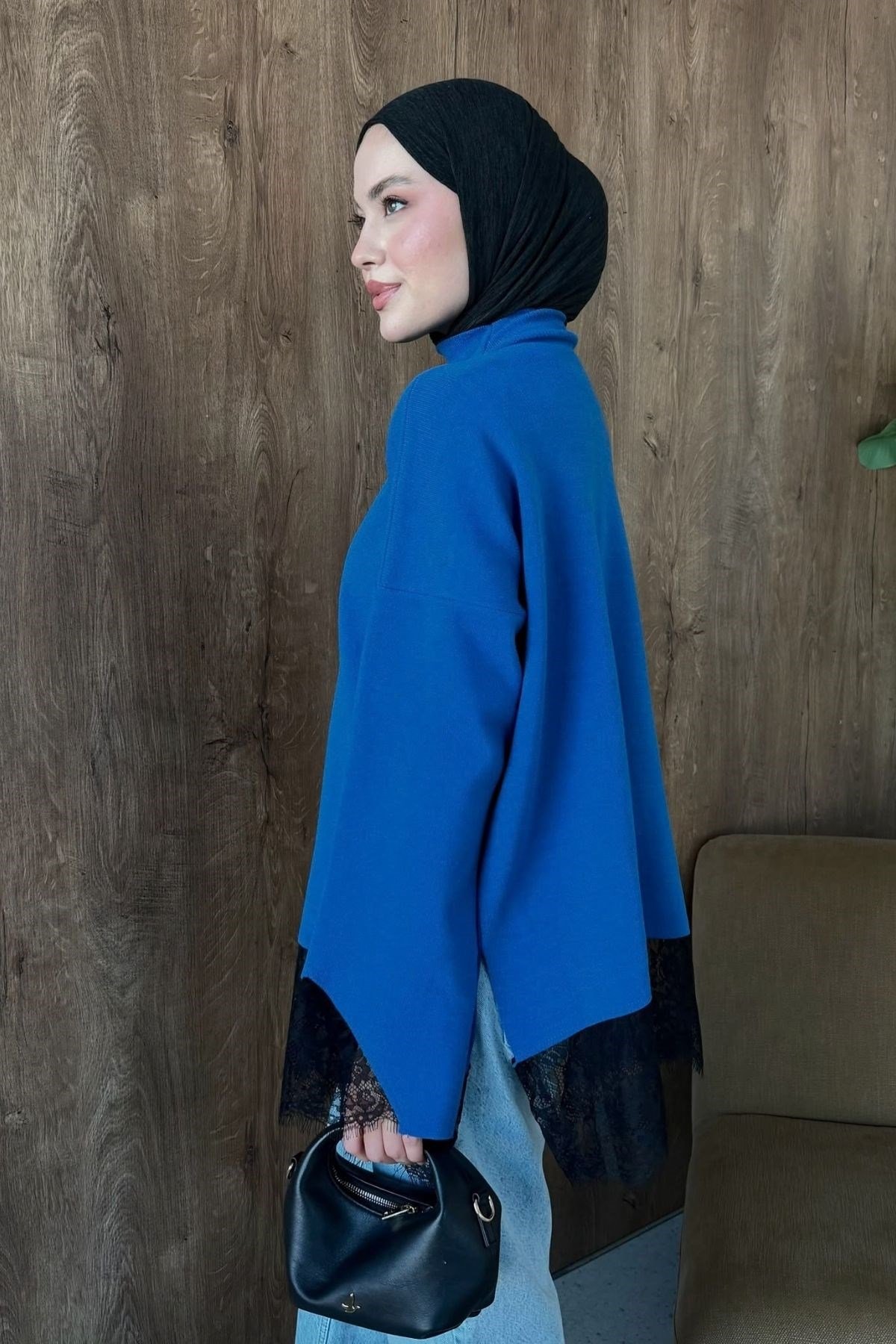 Zerafet Danteli Tunik Saks, Fiyatları Zerafet Danteli Tunik Saks| Haza Moda