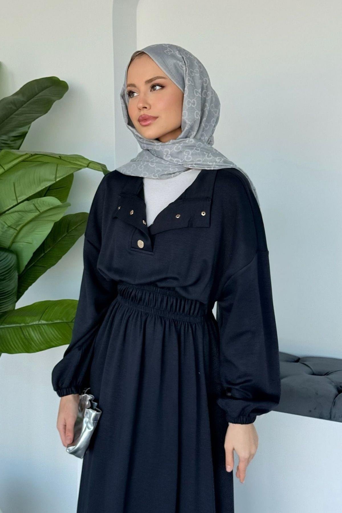 Zeus Pamuklu Elbise Antrasit, Fiyatları Zeus Pamuklu Elbise Antrasit- Haza Moda