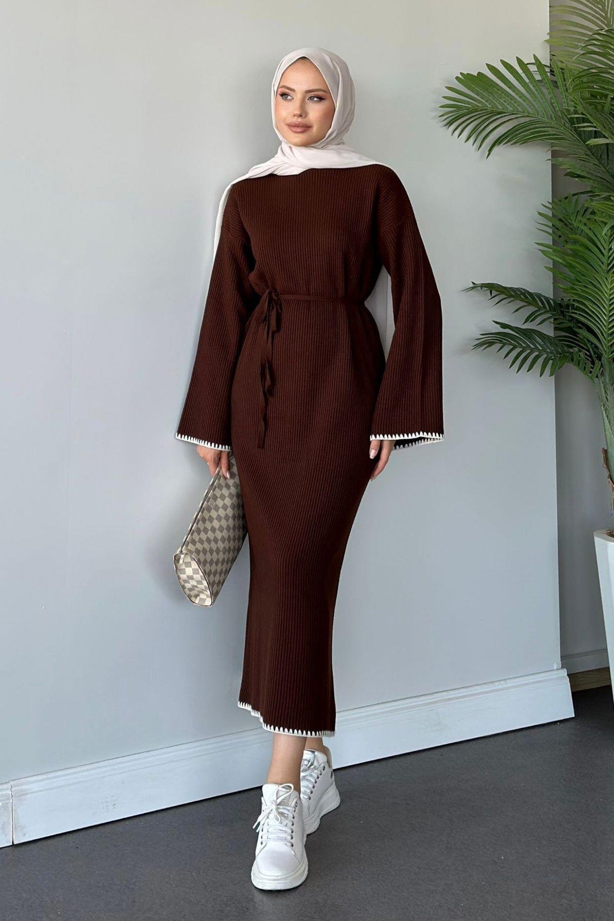 Zeynep Triko Elbise Acıkahve, Fiyatları 