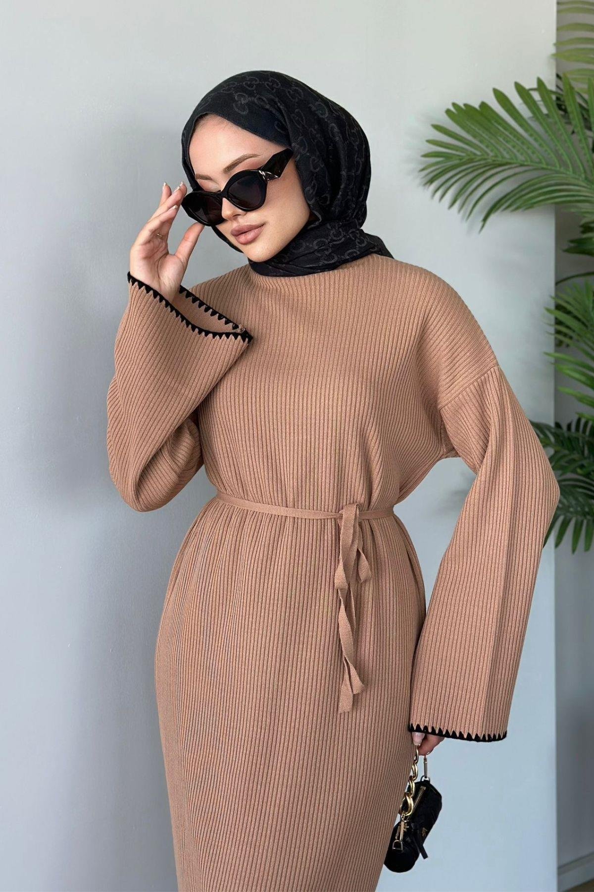 Zeynep Triko Elbise Camel, Fiyatları 