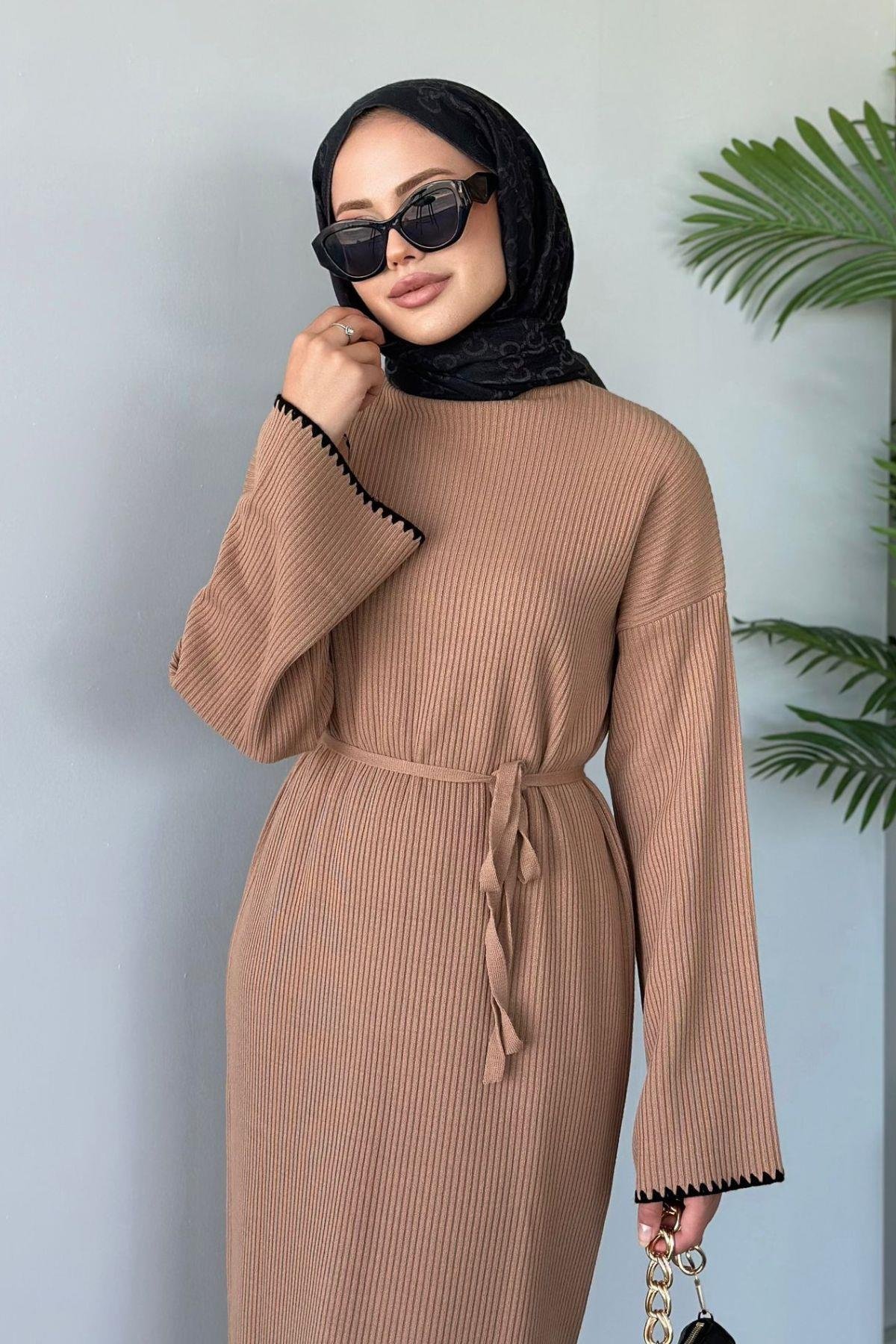 Zeynep Triko Elbise Camel, Fiyatları 