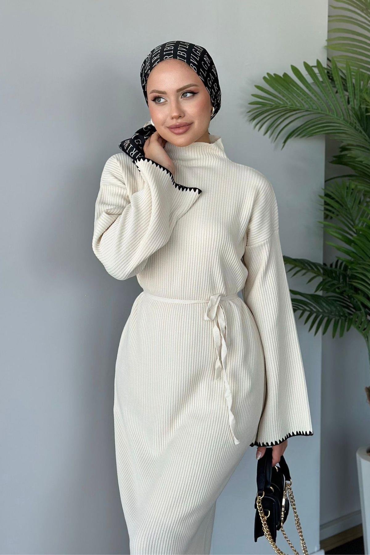 Zeynep Triko Elbise Ekru, Fiyatları 