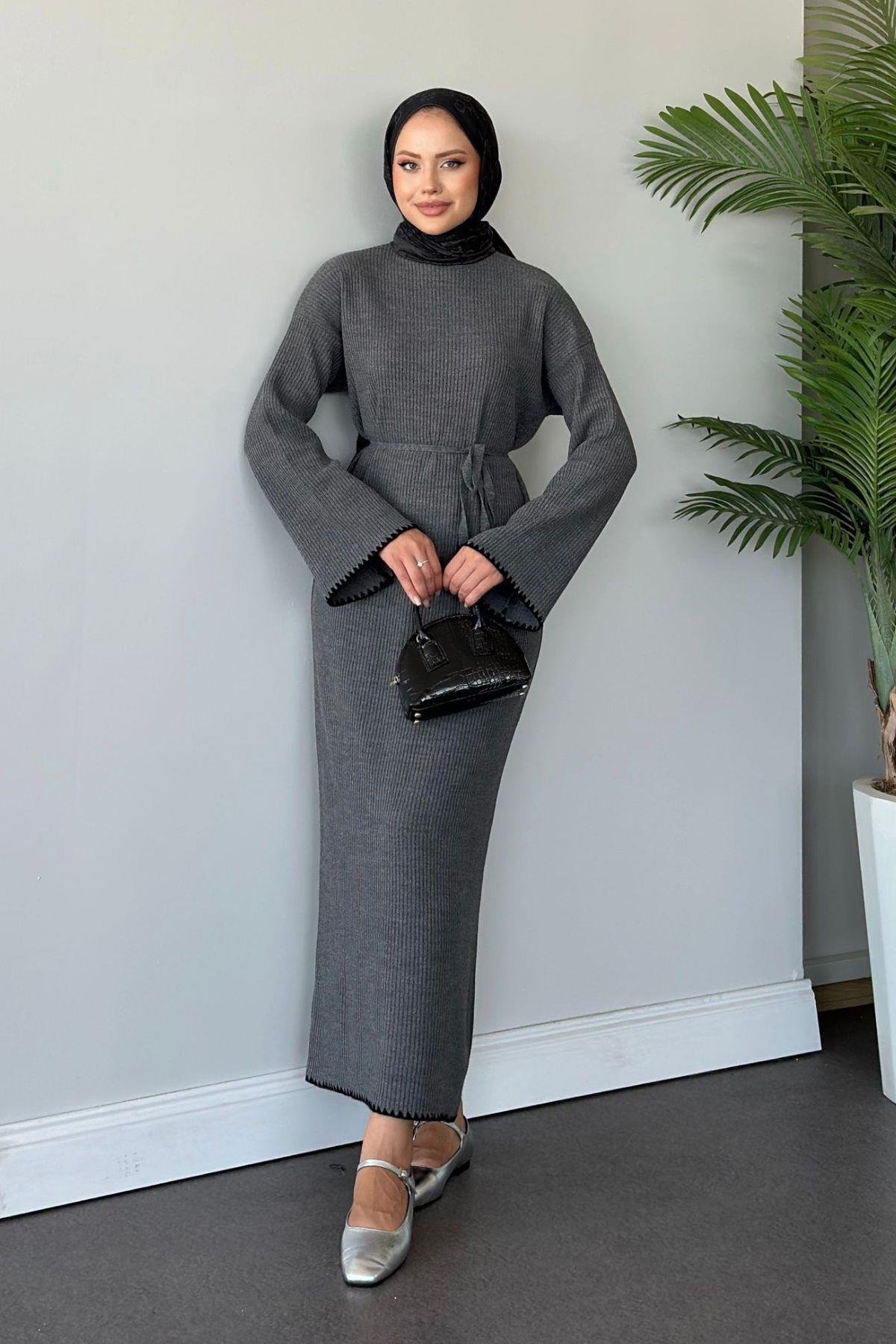 Zeynep Triko Elbise Gri, Fiyatları 