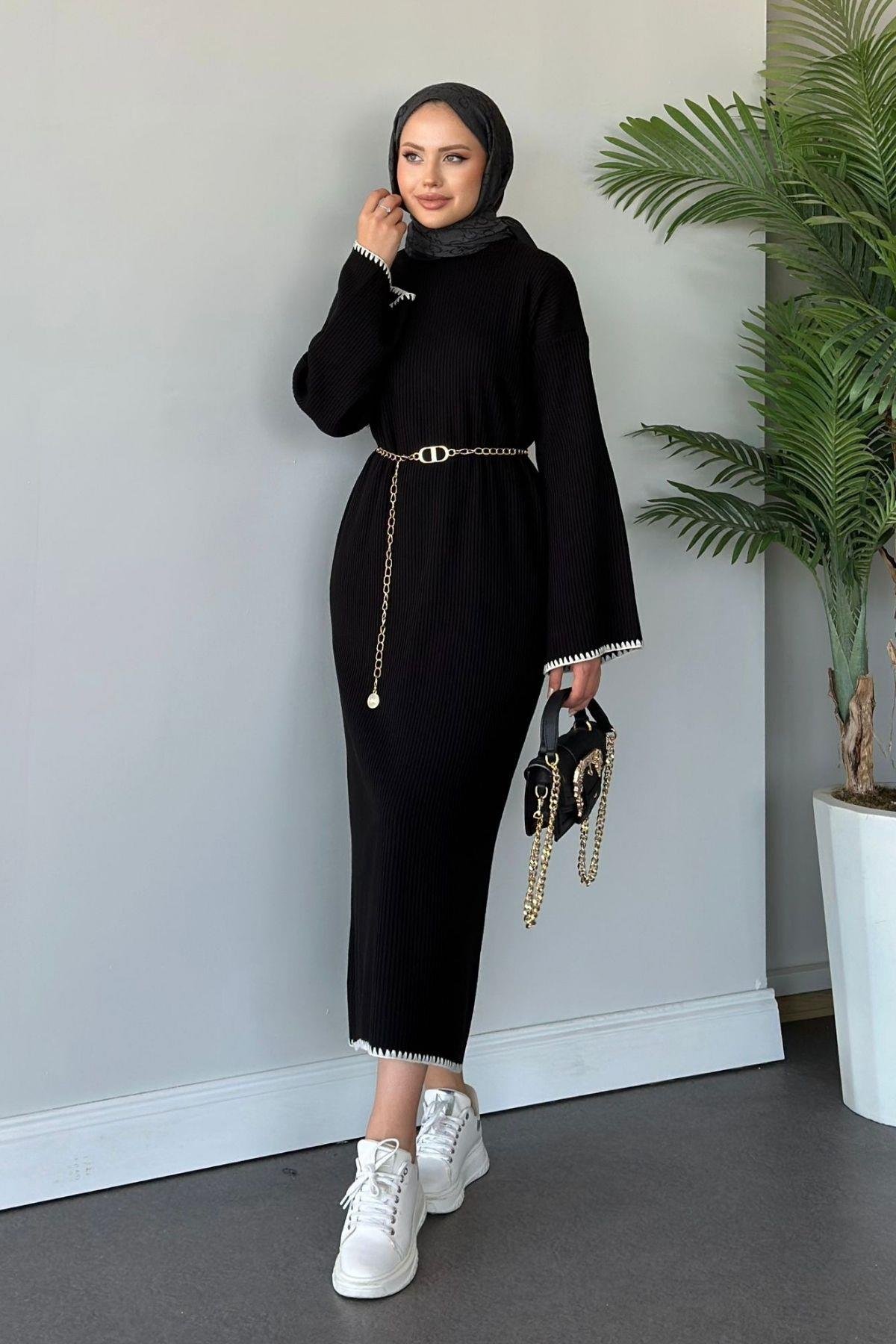 Zeynep Triko Elbise Siyah, Fiyatları 