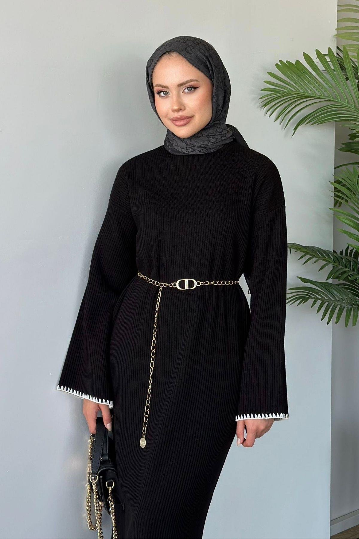 Zeynep Triko Elbise Siyah, Fiyatları 