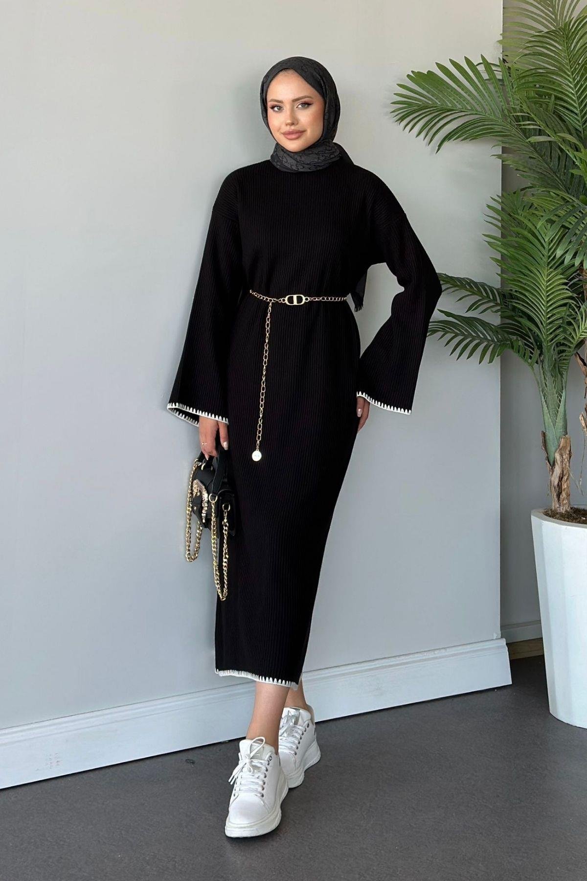 Zeynep Triko Elbise Siyah, Fiyatları 