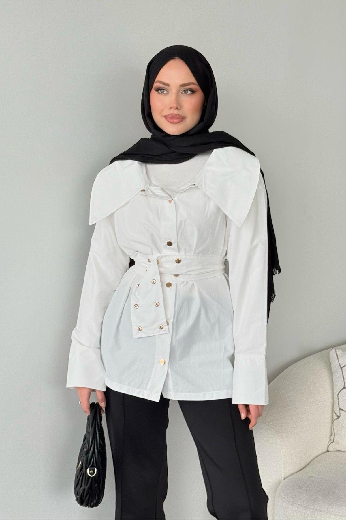 Zımbalı Gömlek Beyaz, Fiyatları 