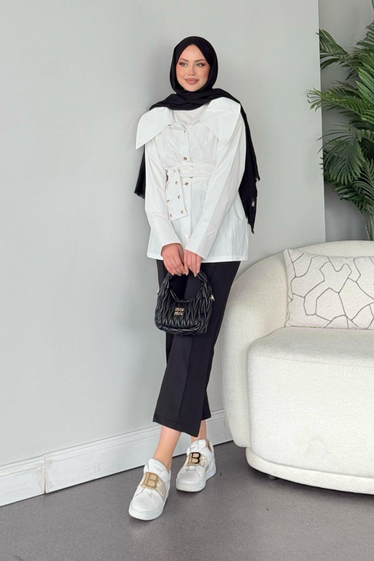 Zımbalı Gömlek Beyaz, Fiyatları 