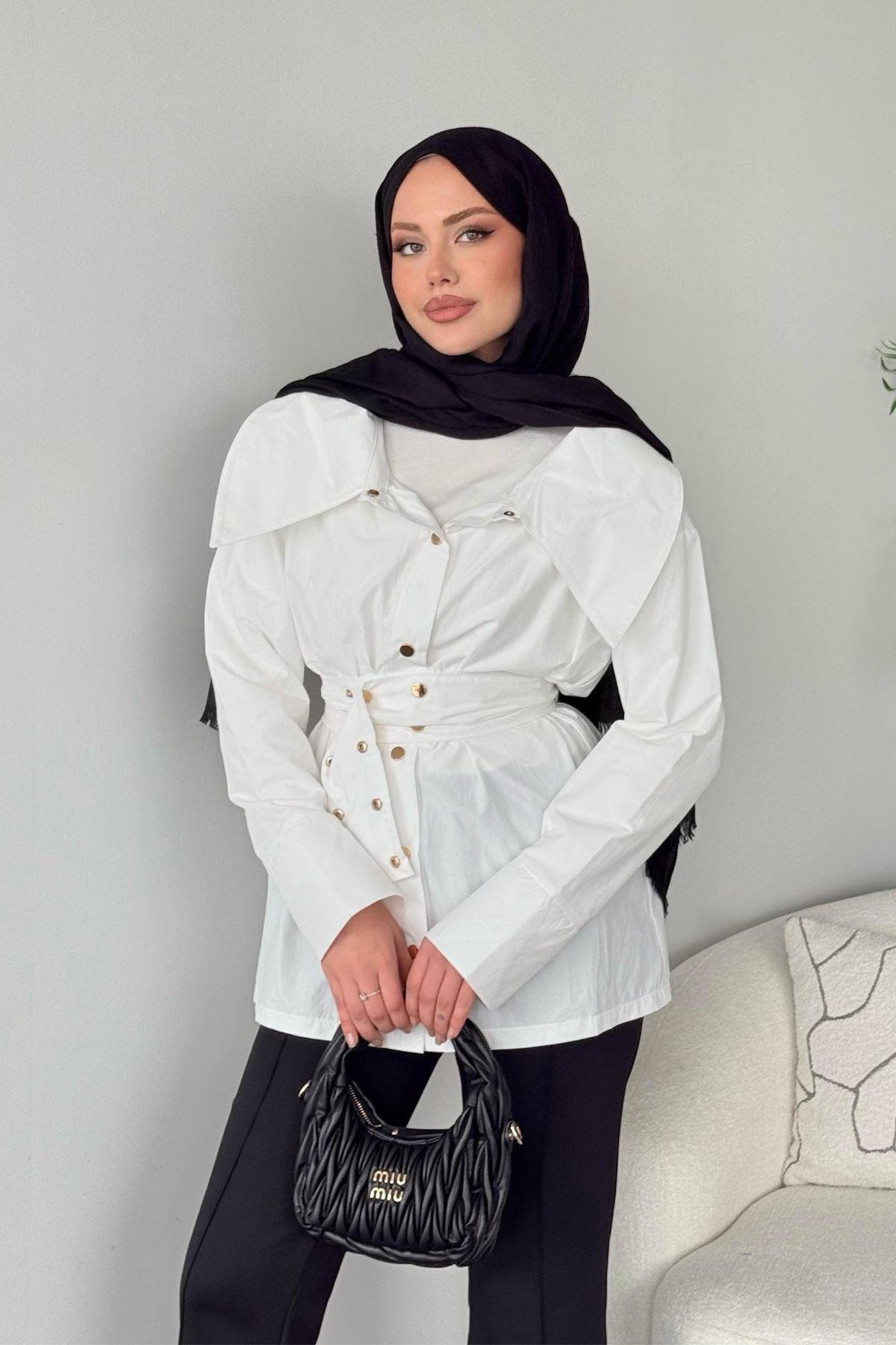 Zımbalı Gömlek Beyaz, Fiyatları 