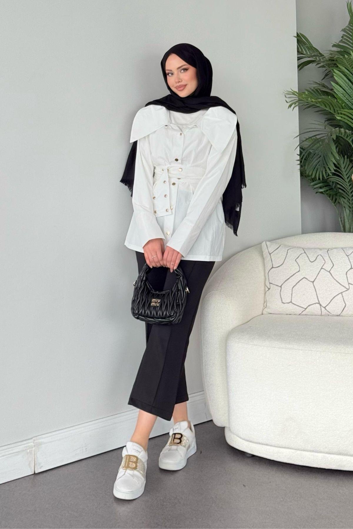 Zımbalı Gömlek Beyaz, Fiyatları 