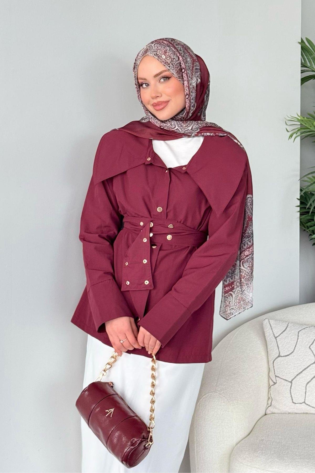 Zımbalı Gömlek Bordo, Fiyatları 