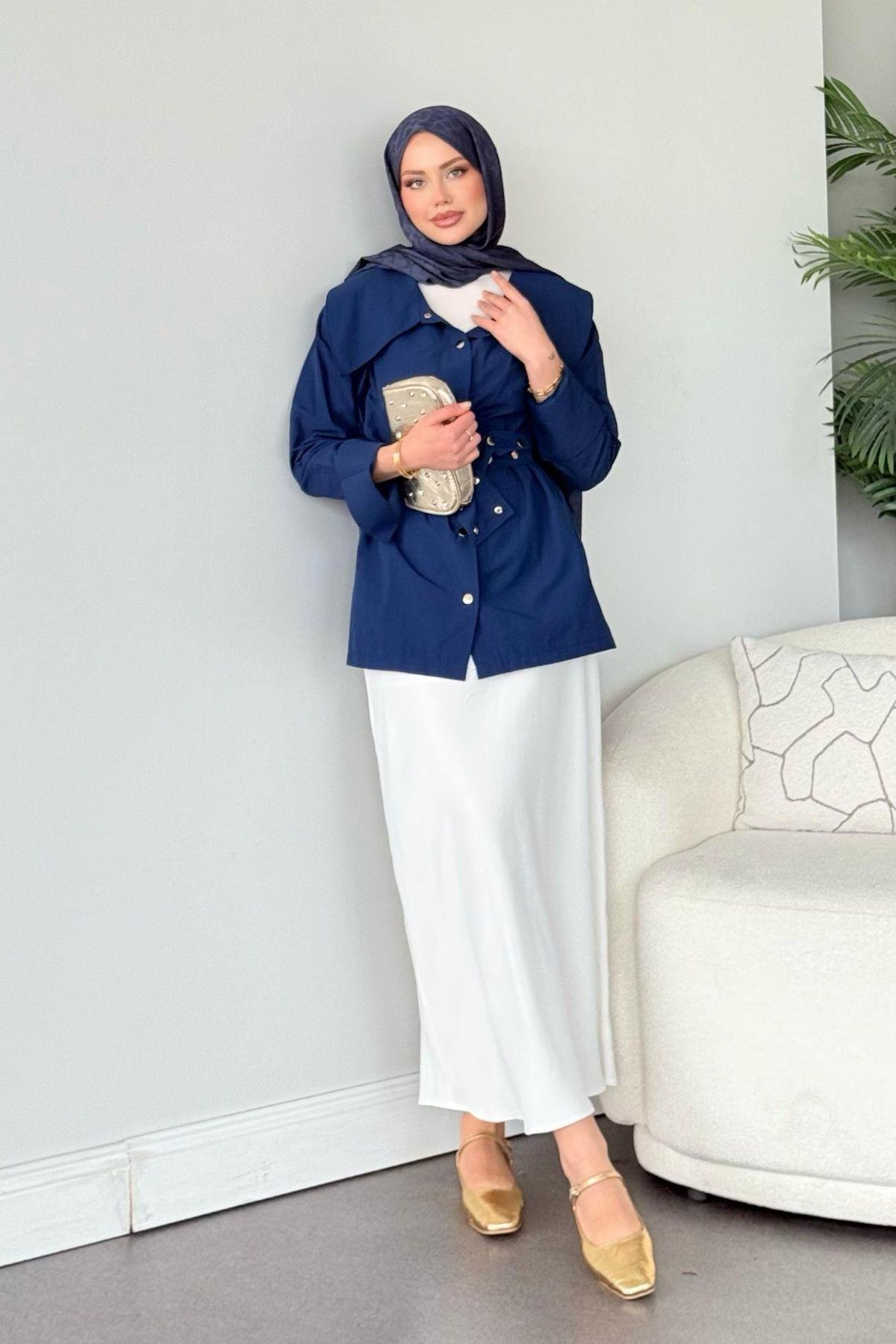 Zımbalı Gömlek Lacivert, Fiyatları 