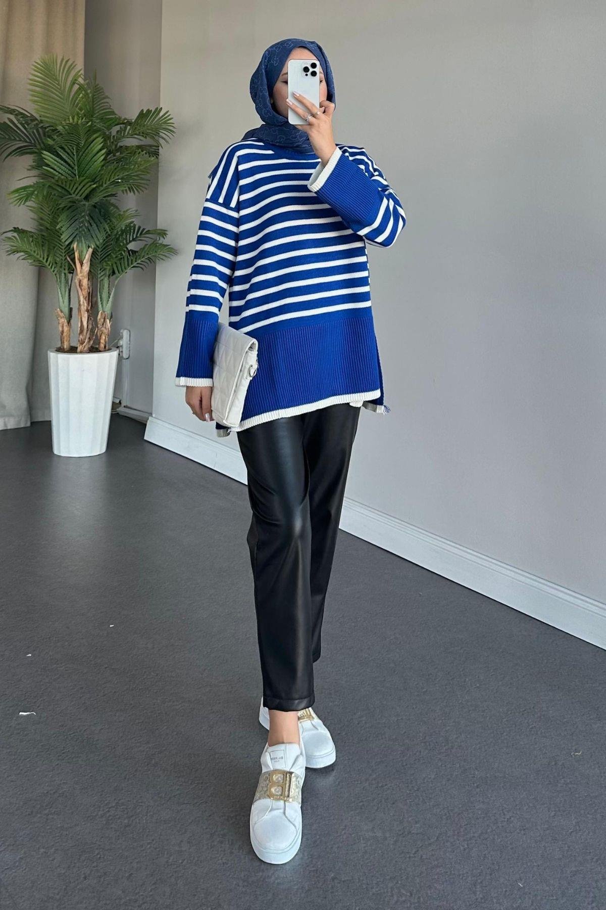 Zr Striped Knitwear Sweater Flowerpot, Fiyatları 