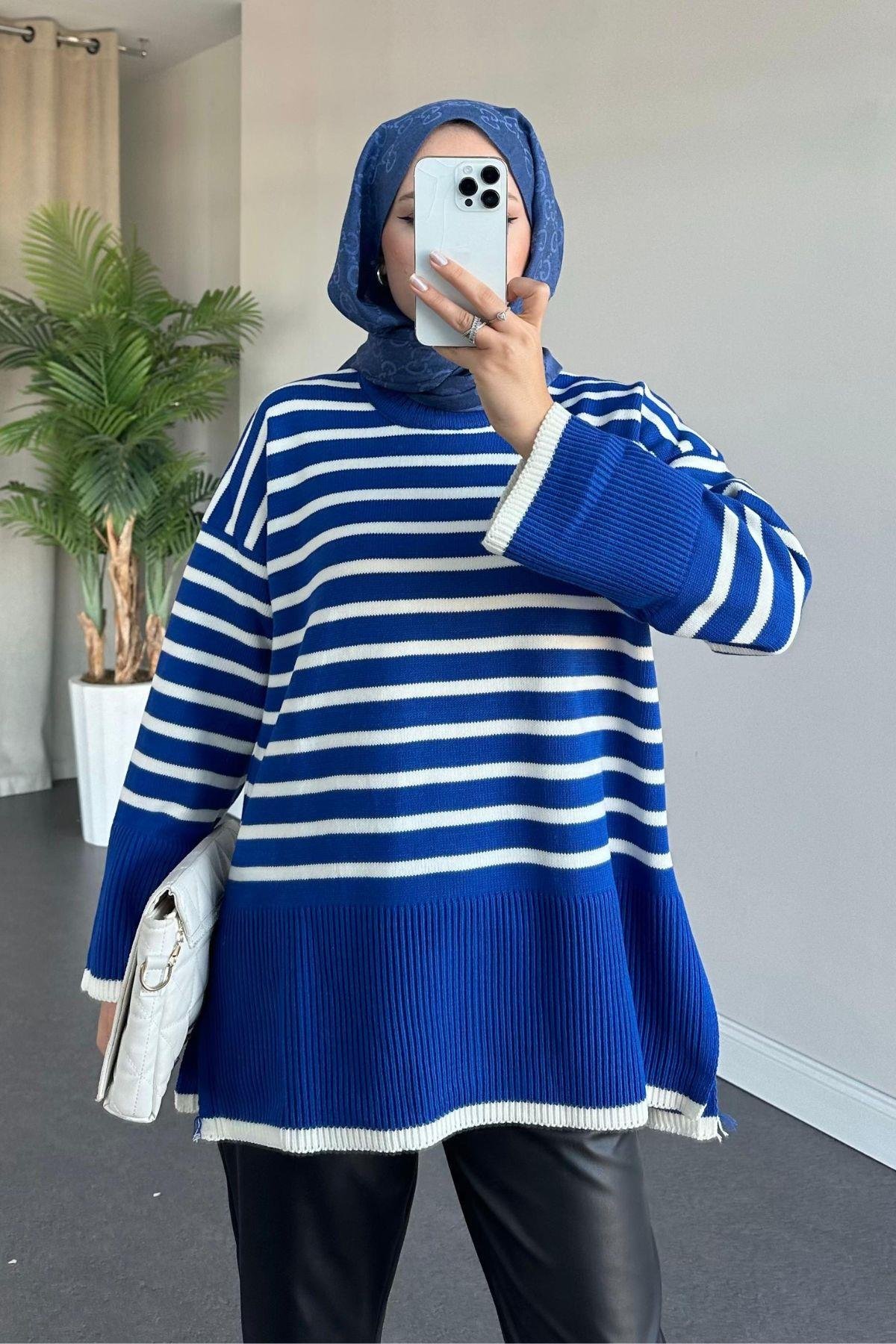 Zr Striped Knitwear Sweater Flowerpot, Fiyatları 