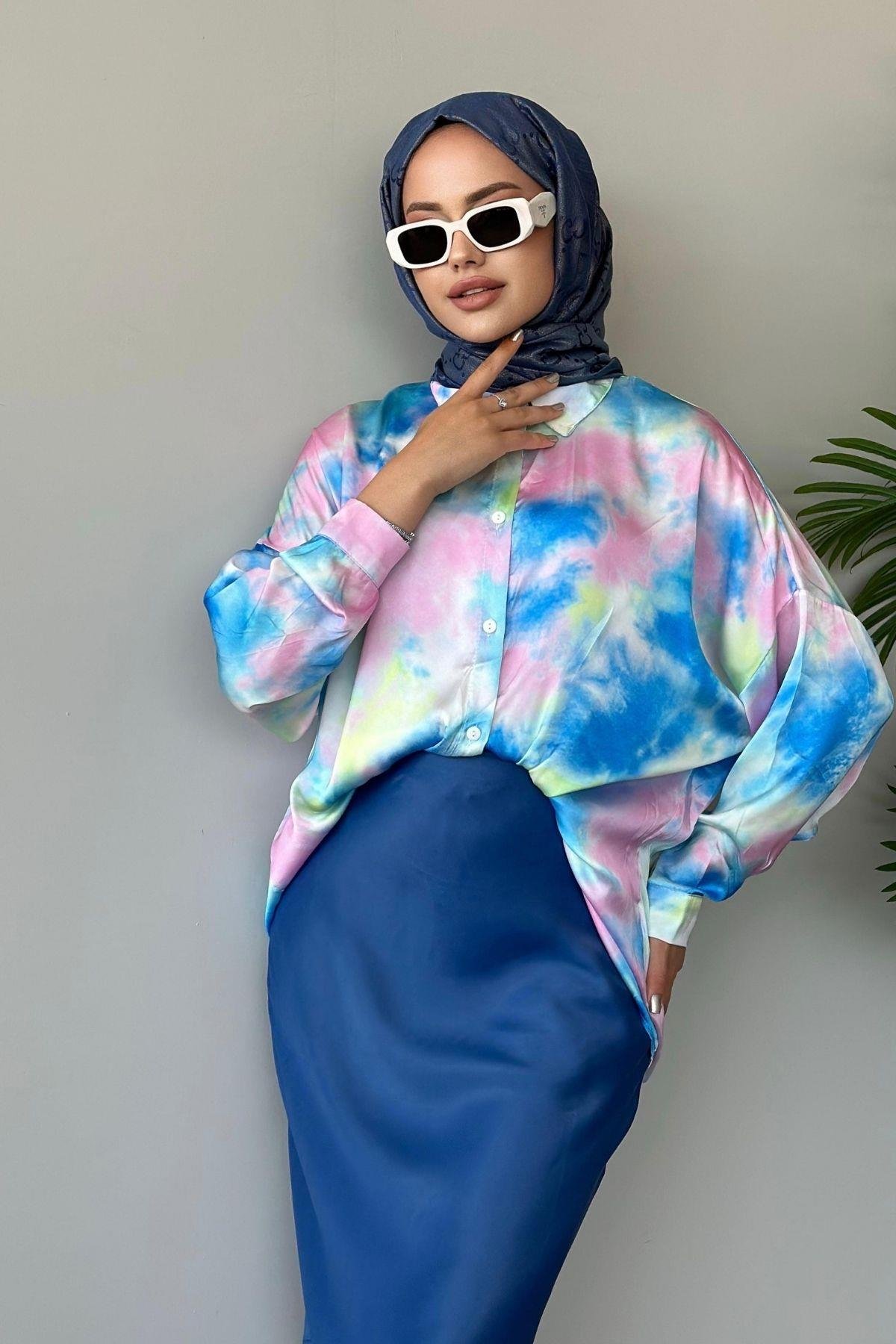 Zra Saten Etek Saks, Fiyatları Haza Moda | Tesettür Giyim | Zra Saten Etek Saks