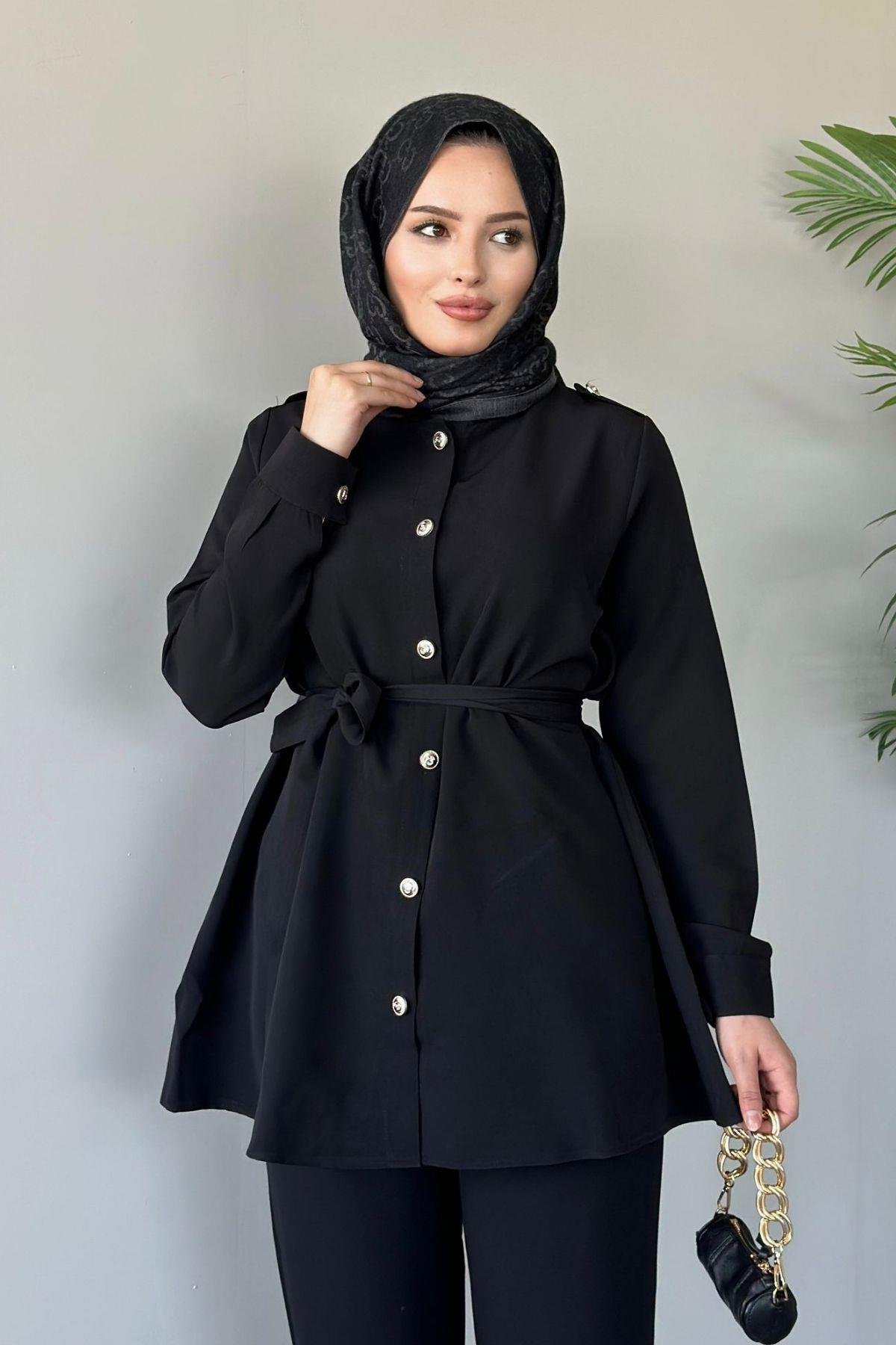 Zümra Takım Siyah, Fiyatları Haza Moda | Tesettür Giyim | Zümra Takım Siyah