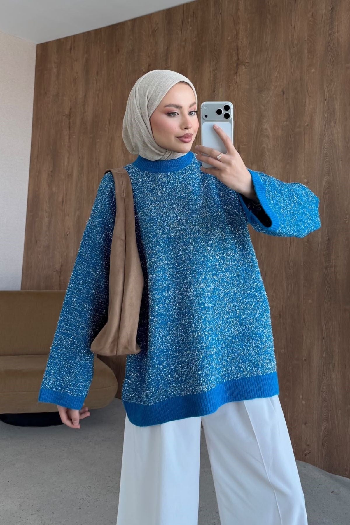 Zümrüt Simli Tunik Mavi, Fiyatları 