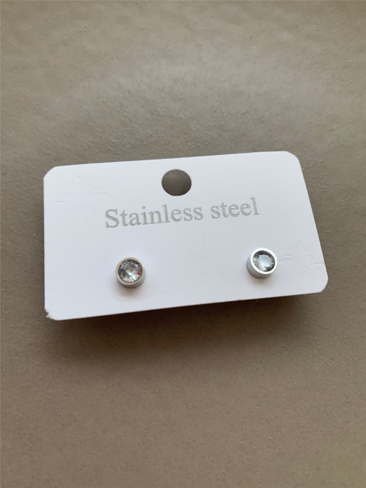 Çelik Silver Mini Tektaş Küpe