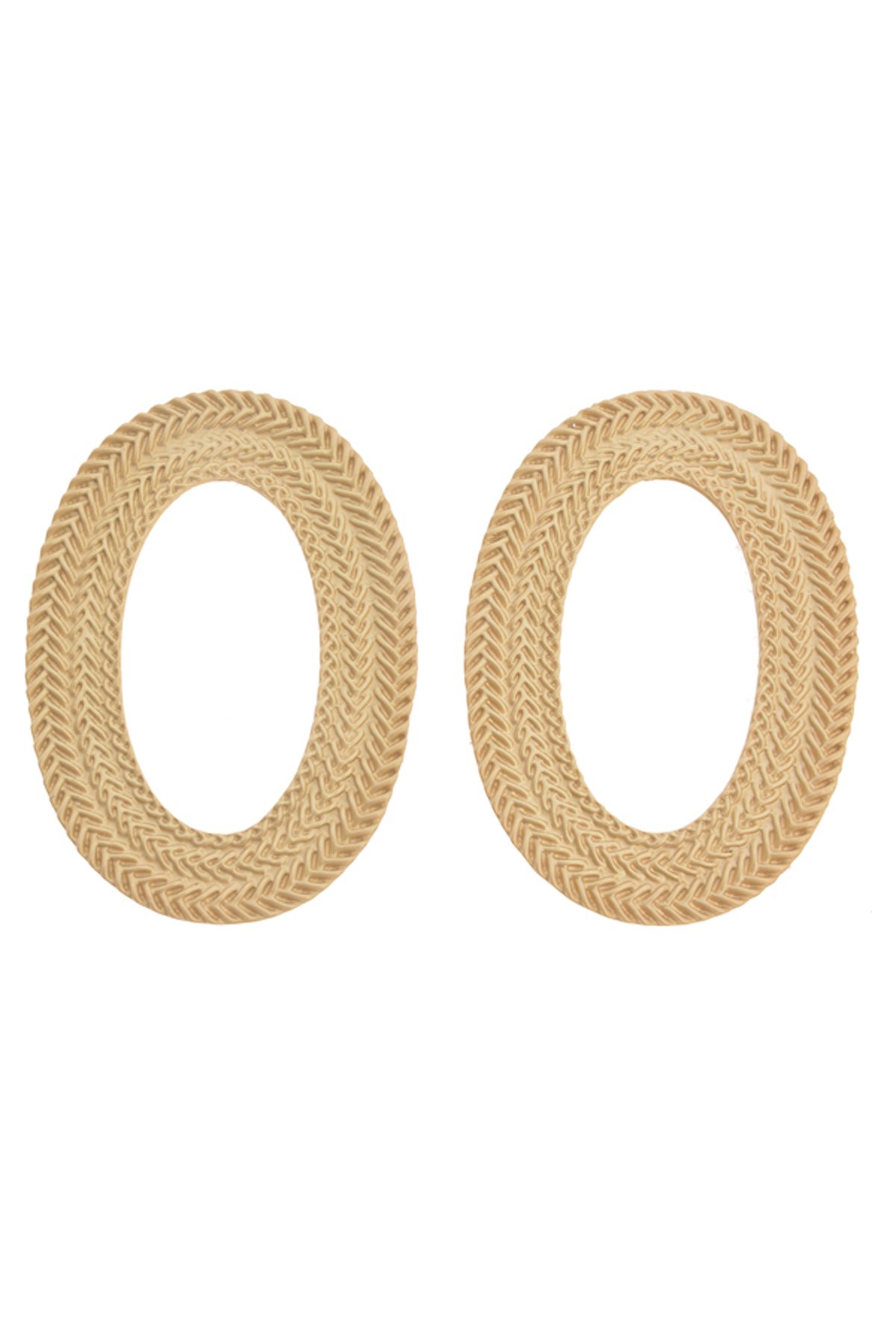 Gold Zincir Oval Küpe