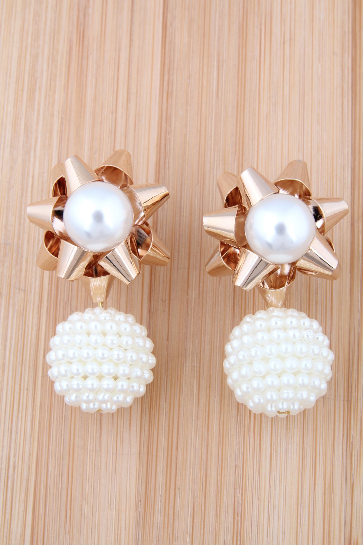 İncili Gold Küpe
