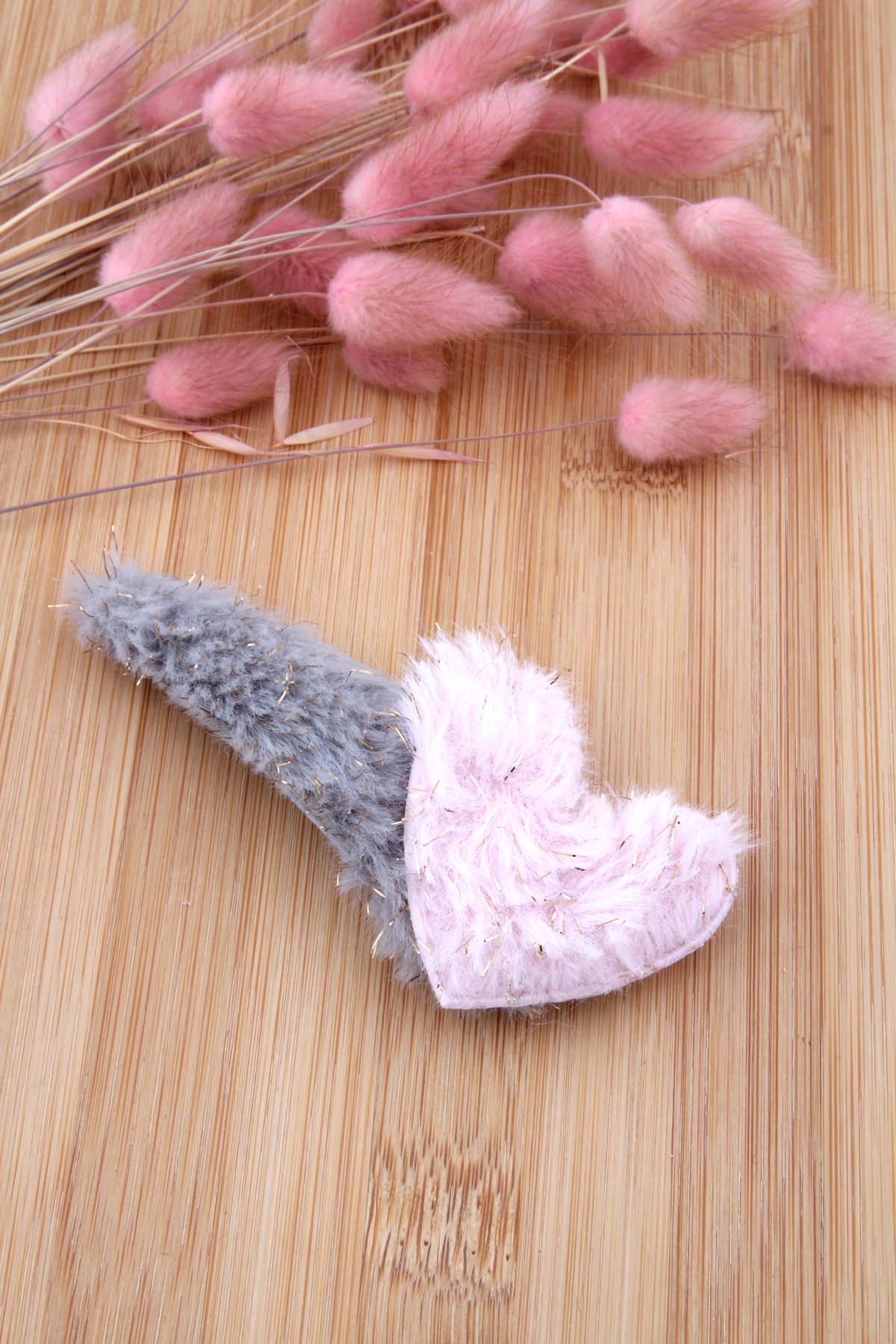 Kalpli Çıtçıt Peluş Toka
