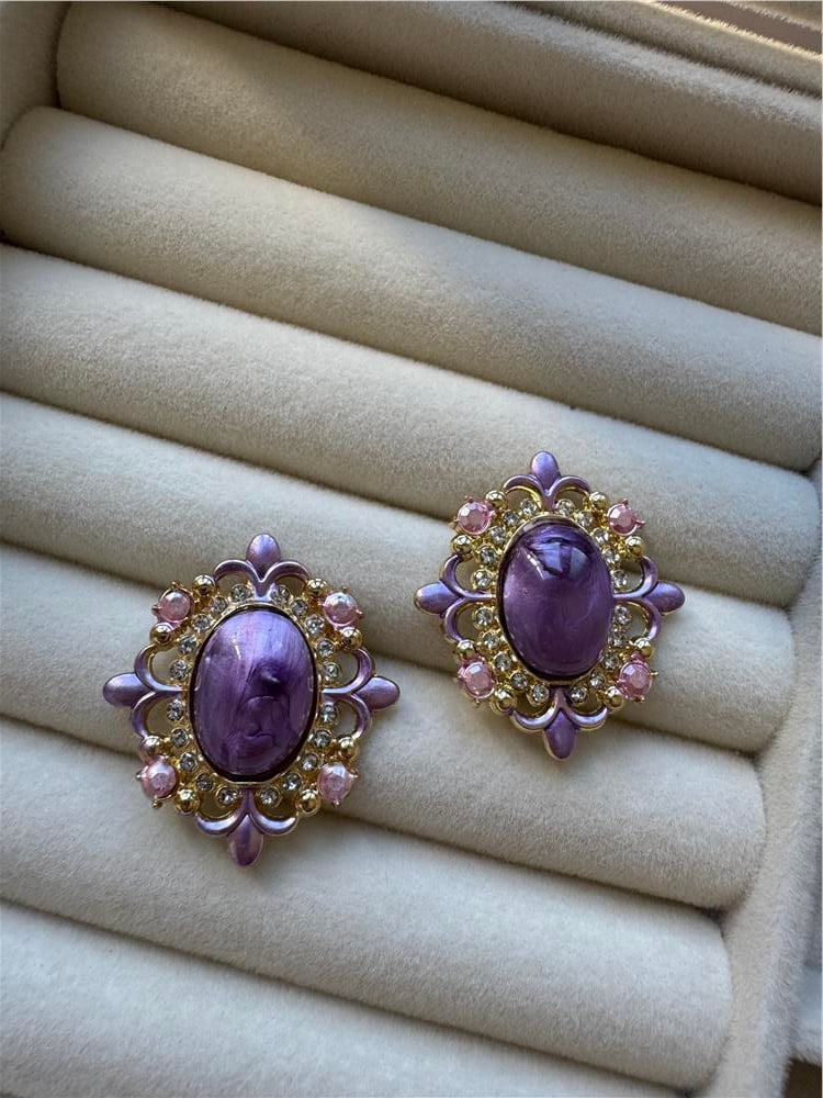 Mor Vintage Küpe