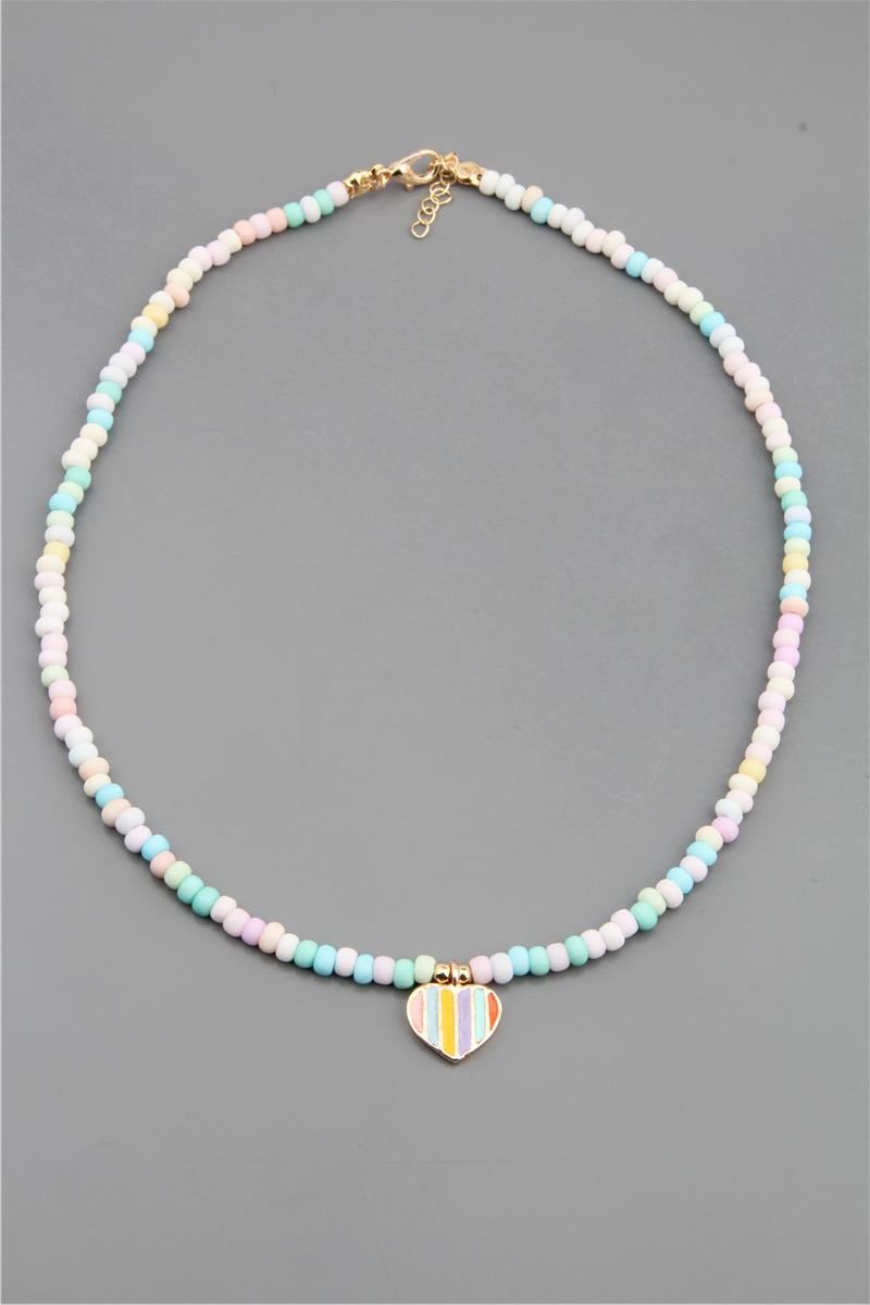Pastel Kalpli Boncuk Kolye