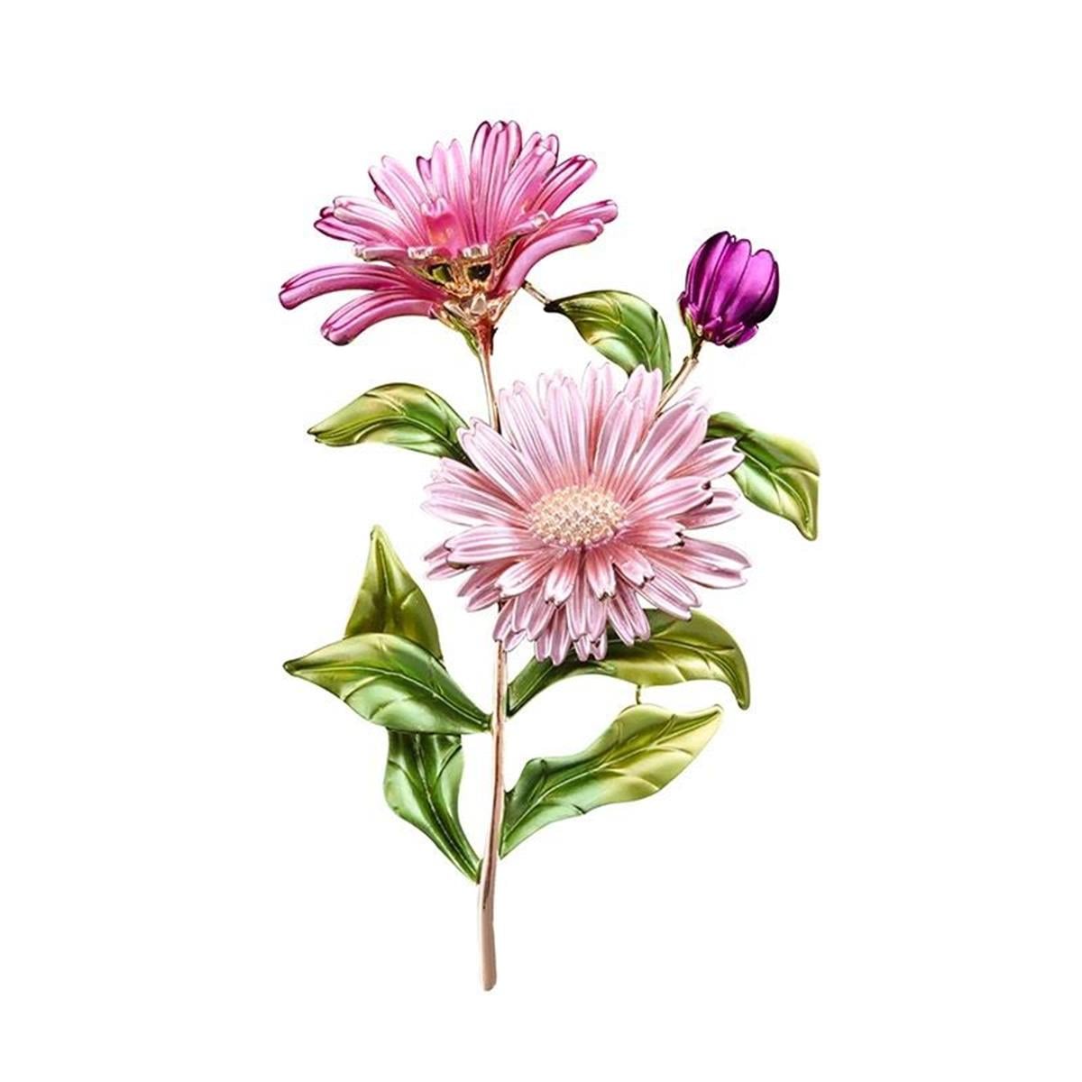 Pembe Çiçek Broş