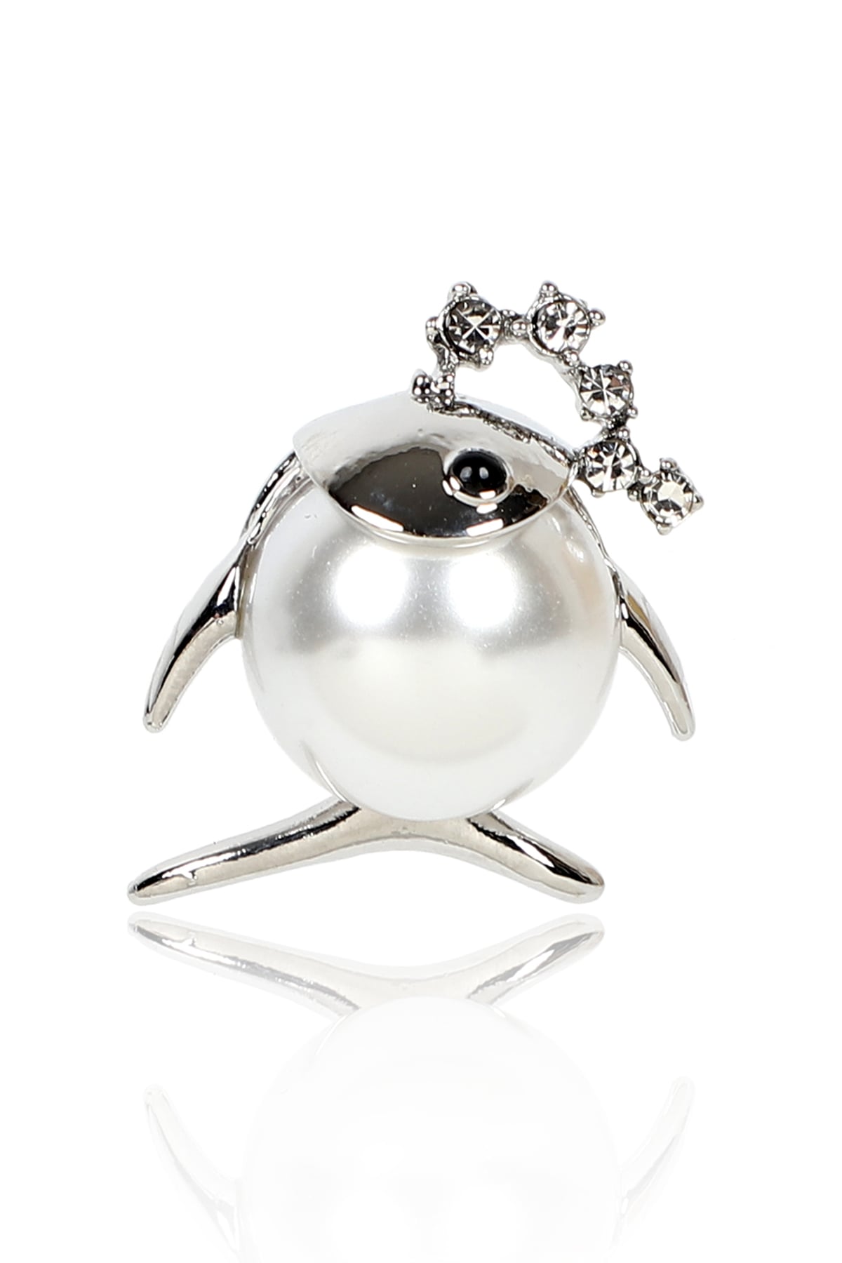 Silver İncili Balık Broş