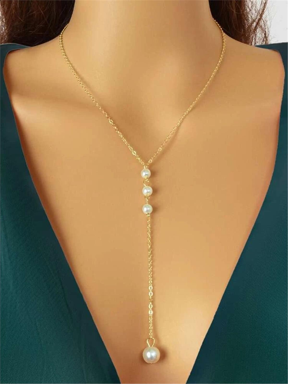 Sıra İnci Sallantılı Kolye