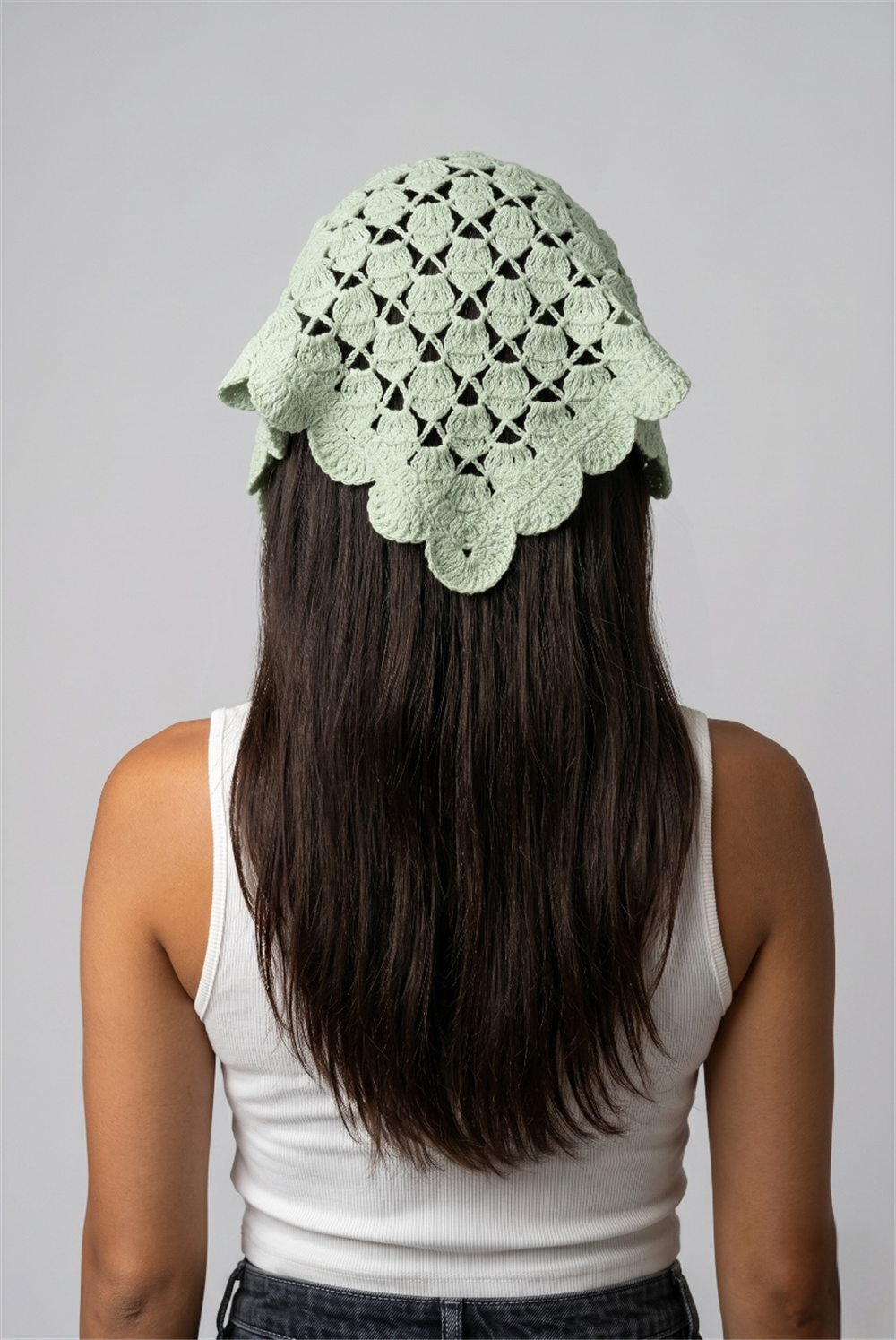 Turuncu Çıtır Çiçekli Tül Scrunchie Toka
