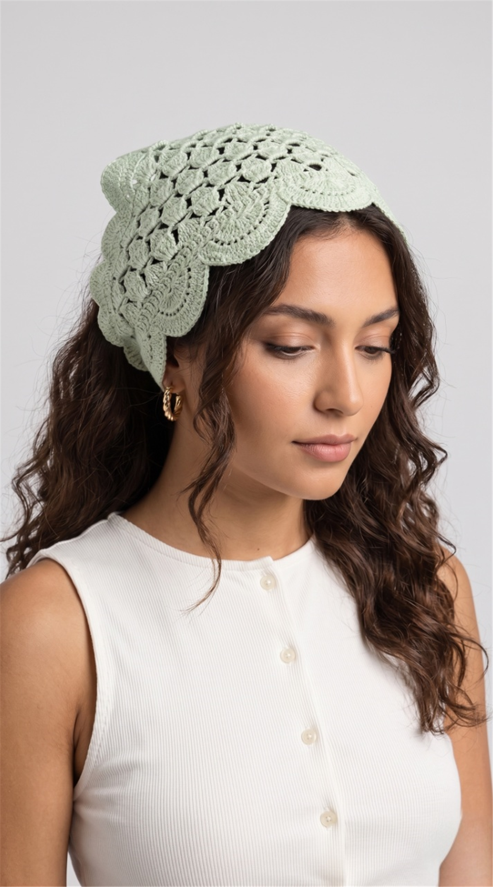 Turuncu Çıtır Çiçekli Tül Scrunchie Toka