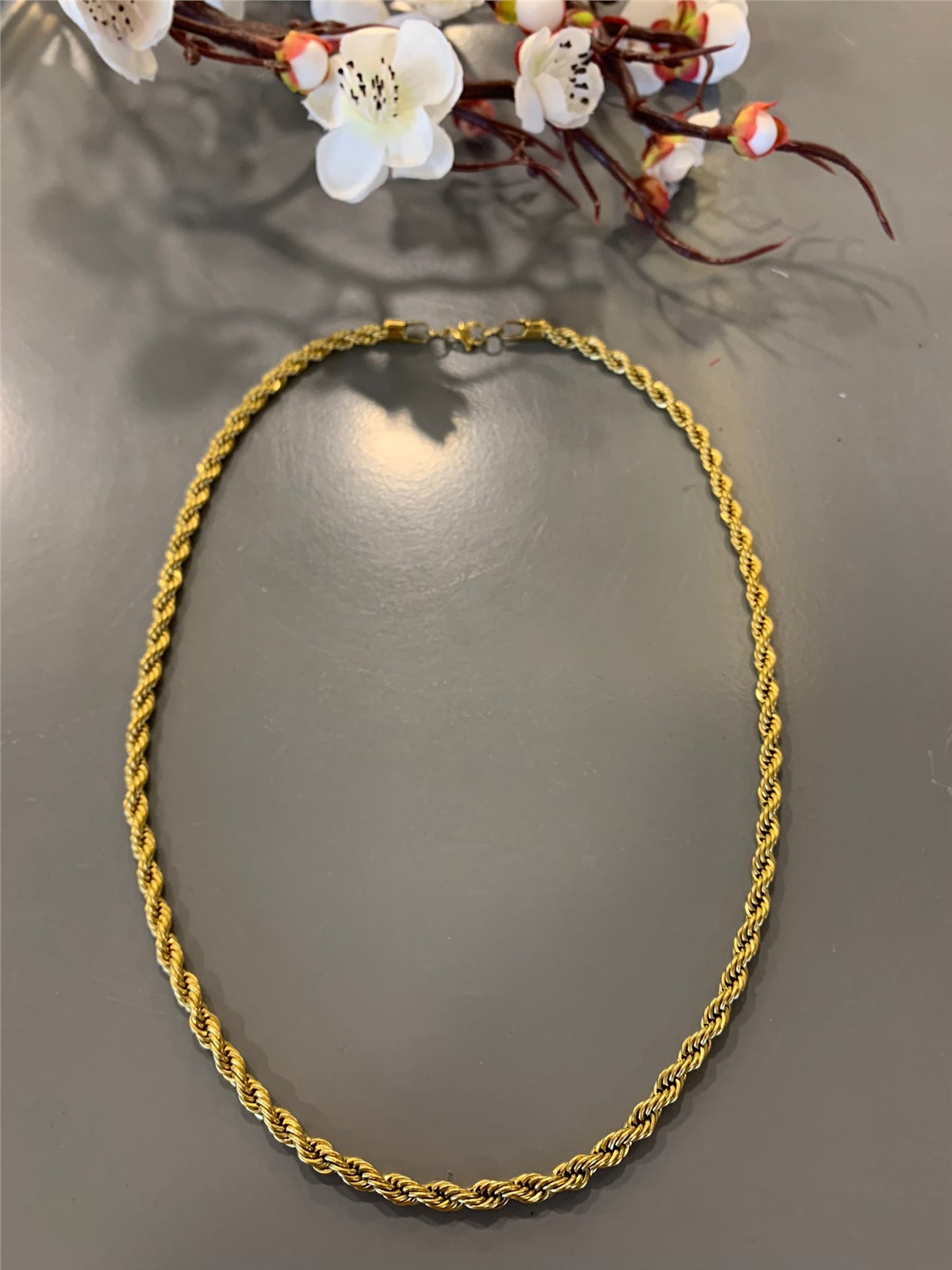 Uzun Burgu Zincir Çelik Kolye