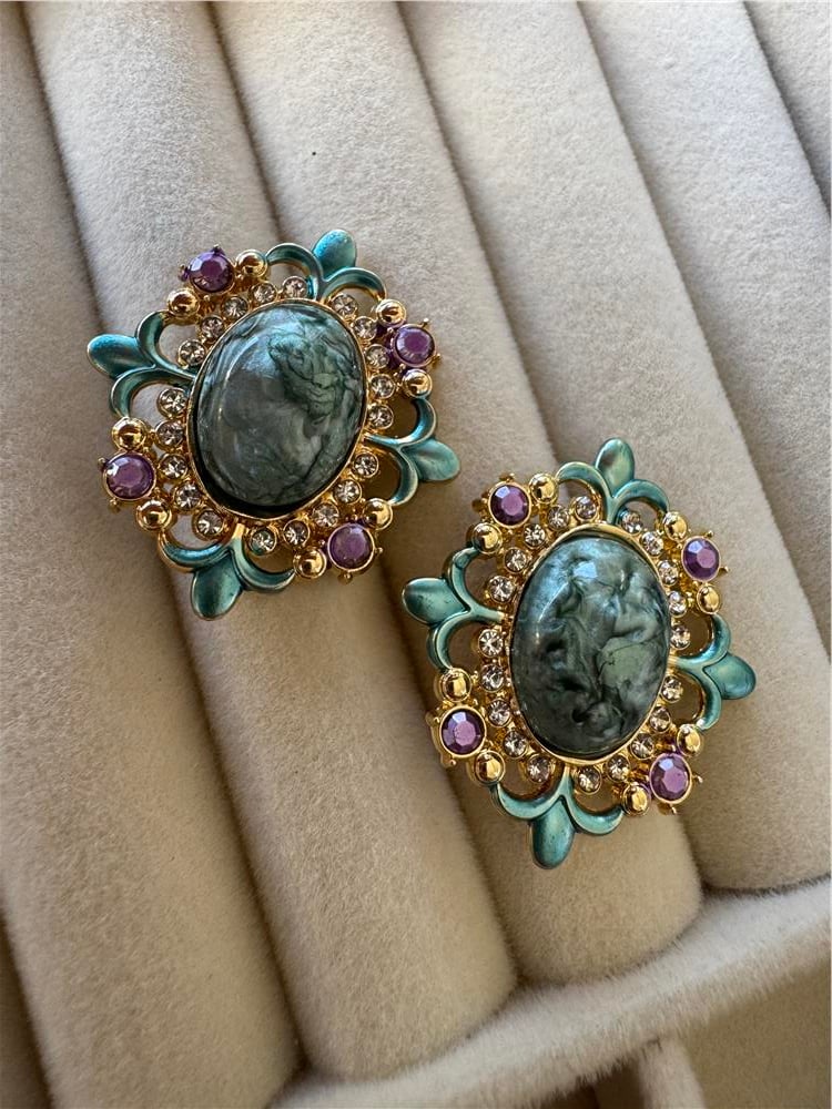 Yeşil Vintage Küpe